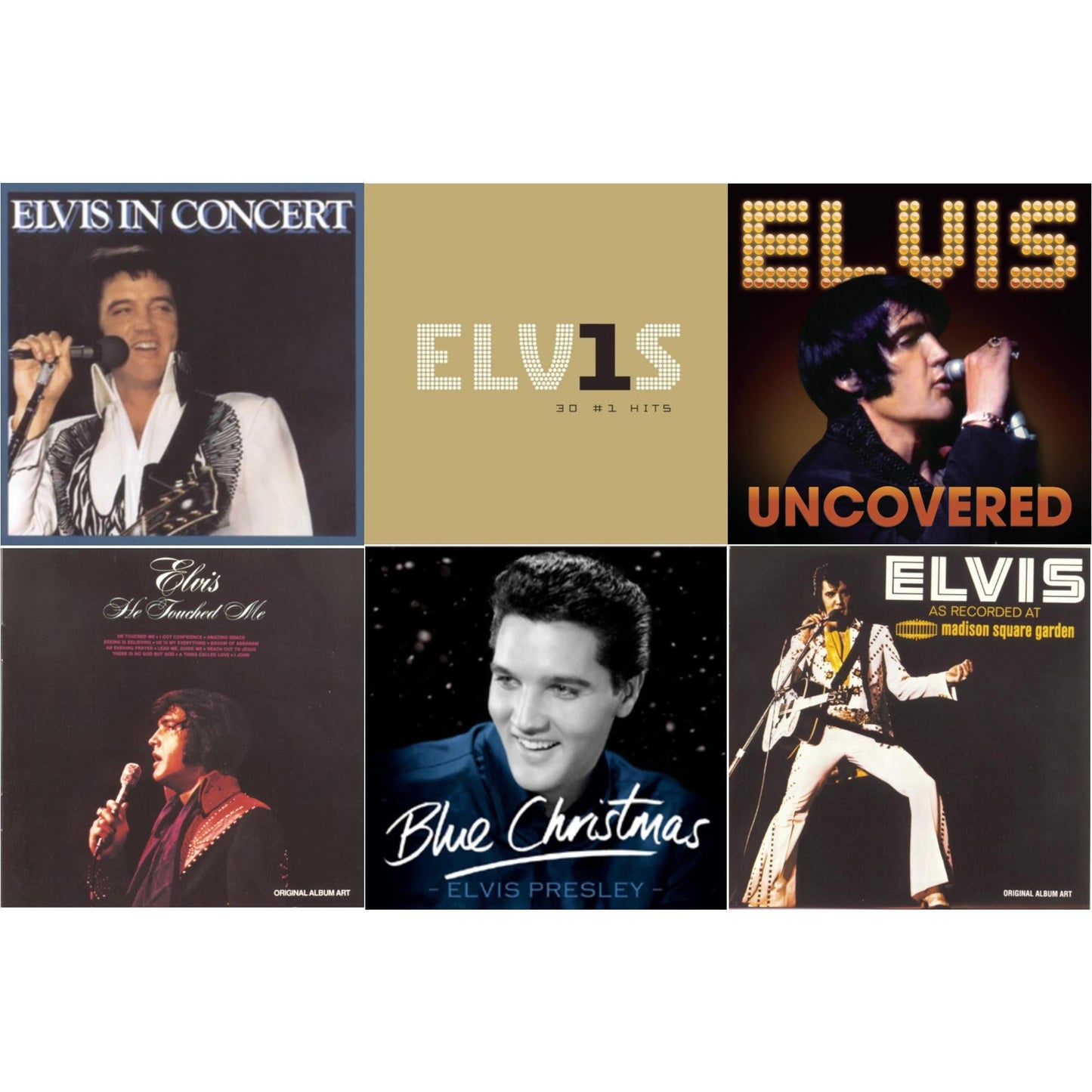 Elvis Presley - Elvis In Concert & Elvis 30 #1 Hits & Uncovered & He Touched Me & Blue Christmas & Elvis As Recorded At Madison Square Garden - CD Bundle