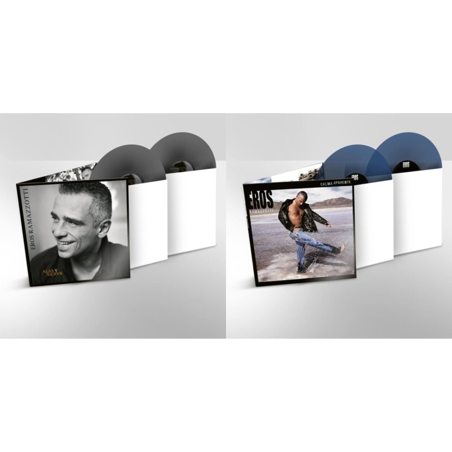 Eros Ramazzotti - Calma Aparente (2LP/Blue Vinyl) & Alas Y Raices (2LP/Grey Vinyl)