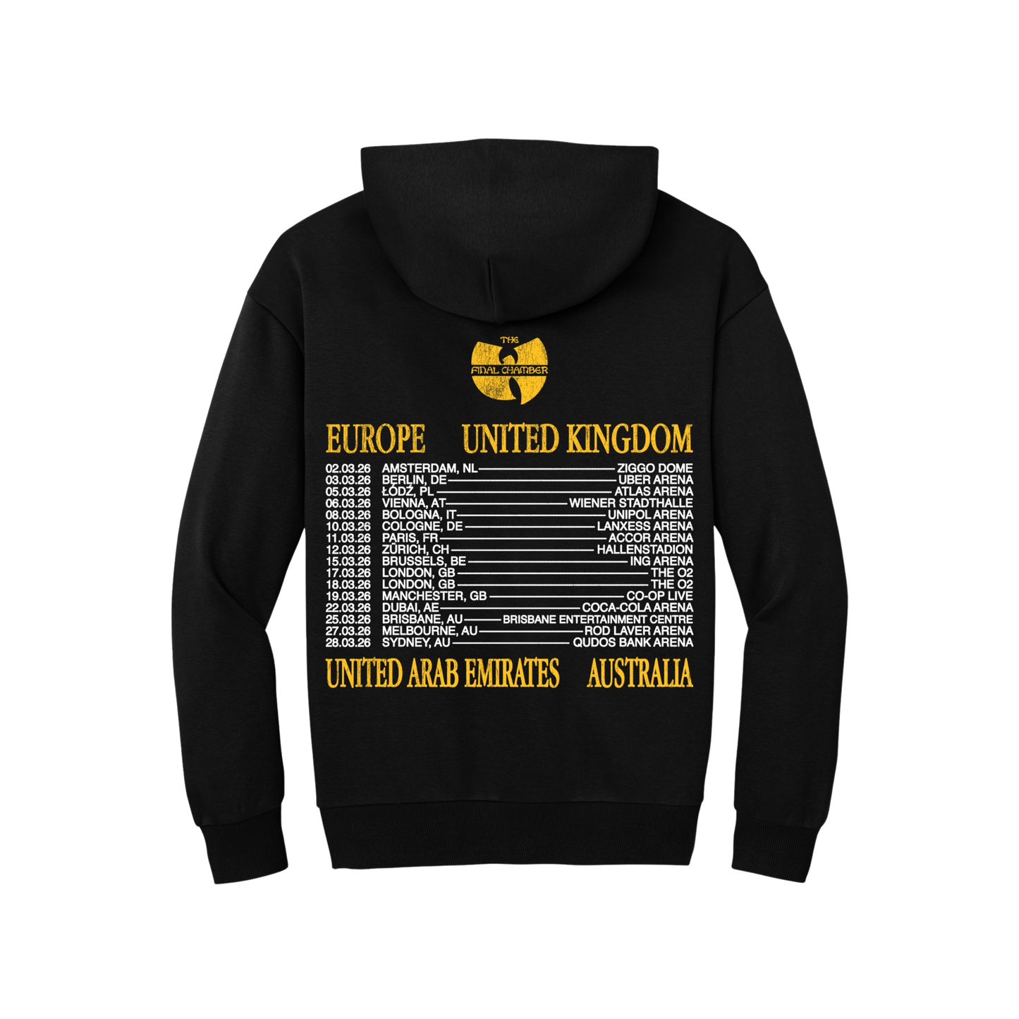 Wu-Tang Clan Final Chamber International Hoodie Black Officially Licensed