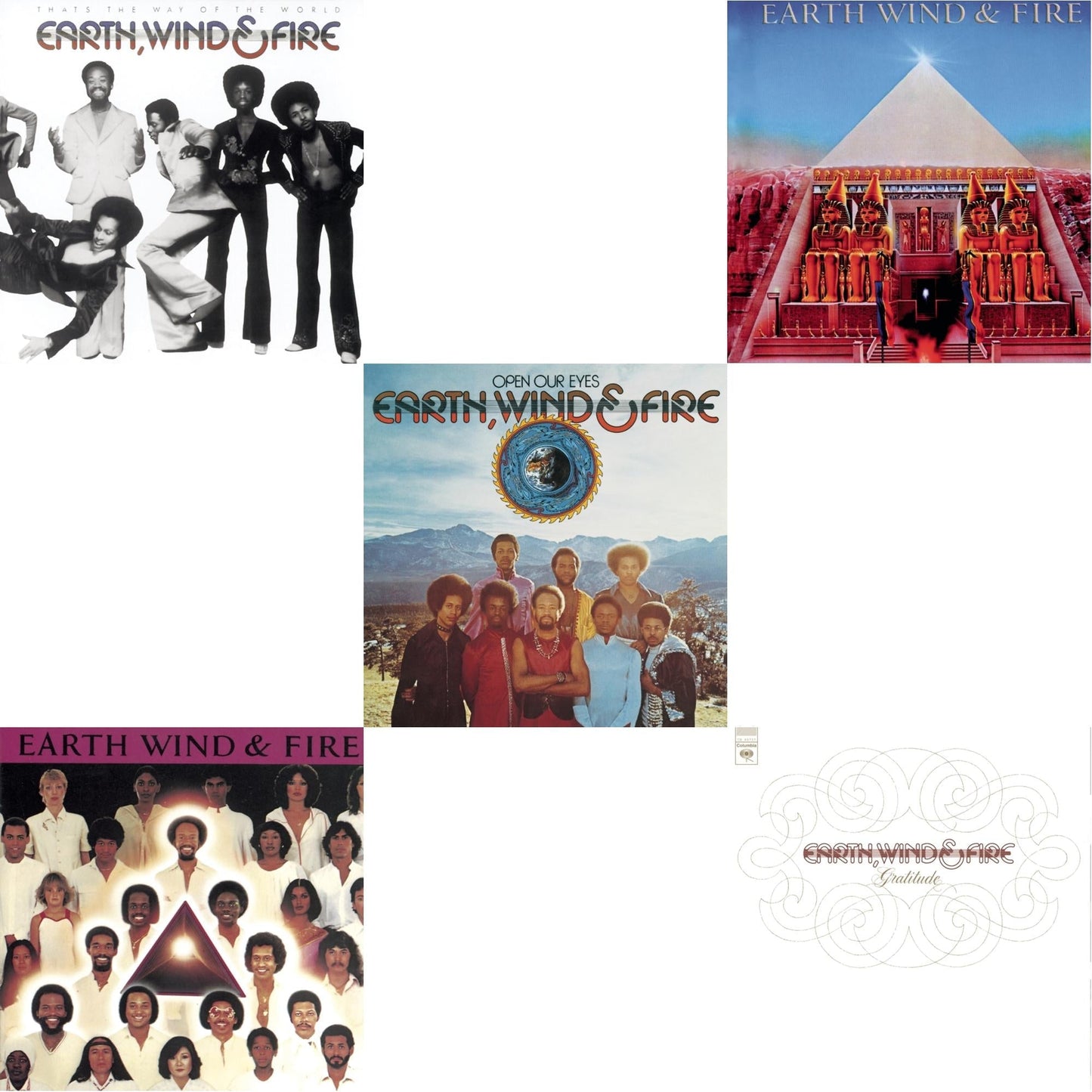 Earth Wind & Fire - That's The Way Of The World & Faces & Open Our Eyes & All N All & Gratitude - CD Bundle