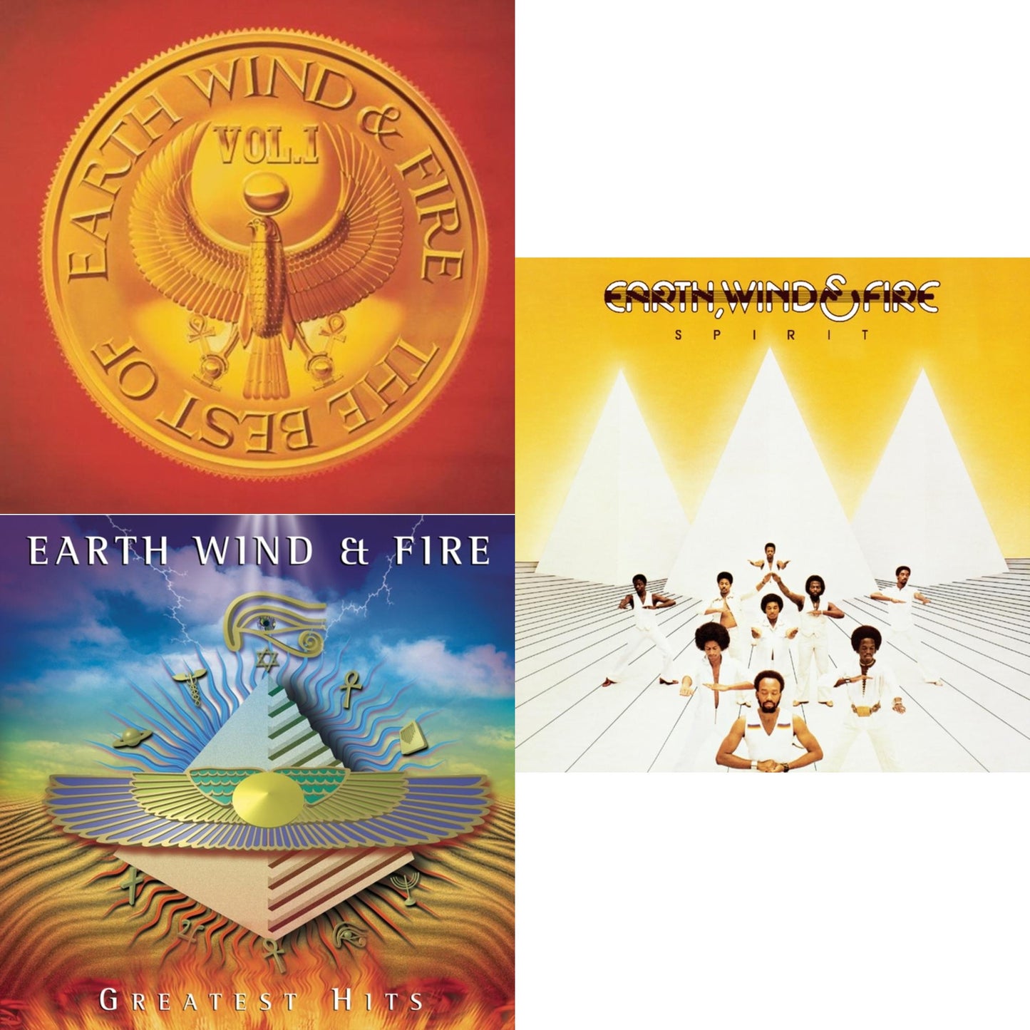 Earth Wind & Fire - Best Of Vol.1 & Greatest Hits & Spirit - CD Bundle
