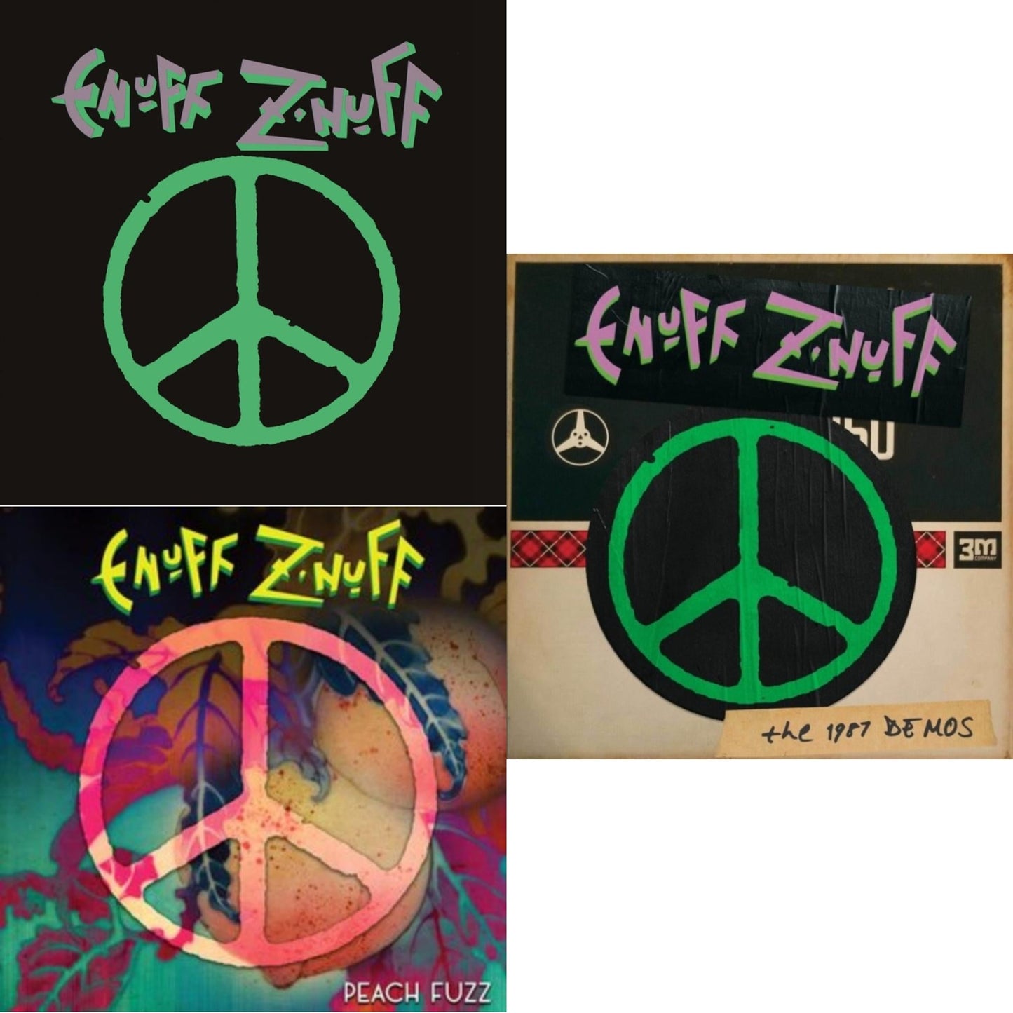 Enuff Z'nuff - Enuff Z'nuff (180G/Purple LP Vinyl/Limited Edition) & Peach Fuzz (Peach LP Vinyl) & 1987 Demos (Green LP Vinyl)