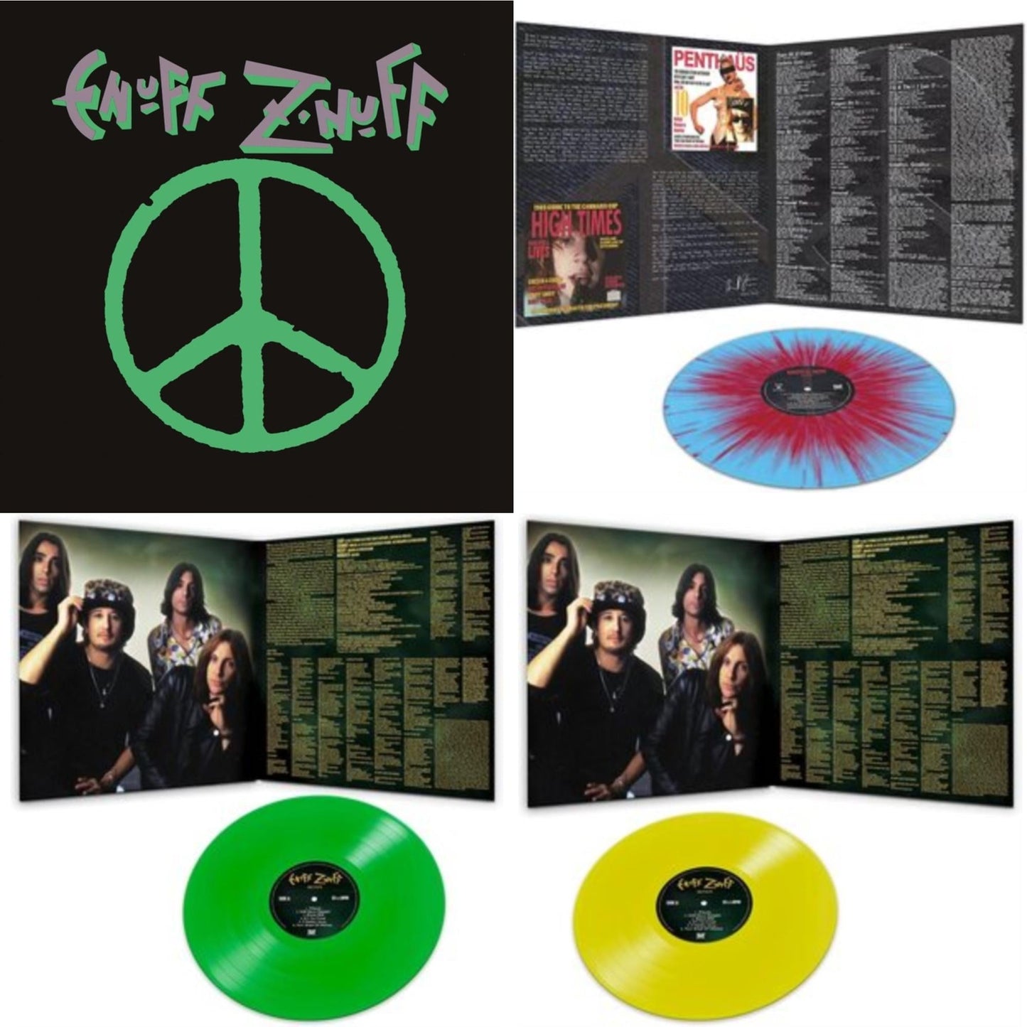 Enuff Z'nuff - Enuff Z'nuff (180G/Green LP Vinyl/Limited Edition) & 1985 (Blue & Red Starburst LP Vinyl) & Seven (Green LP Vinyl/Reissue) & Seven (Yellow LP Vinyl/Reissue)
