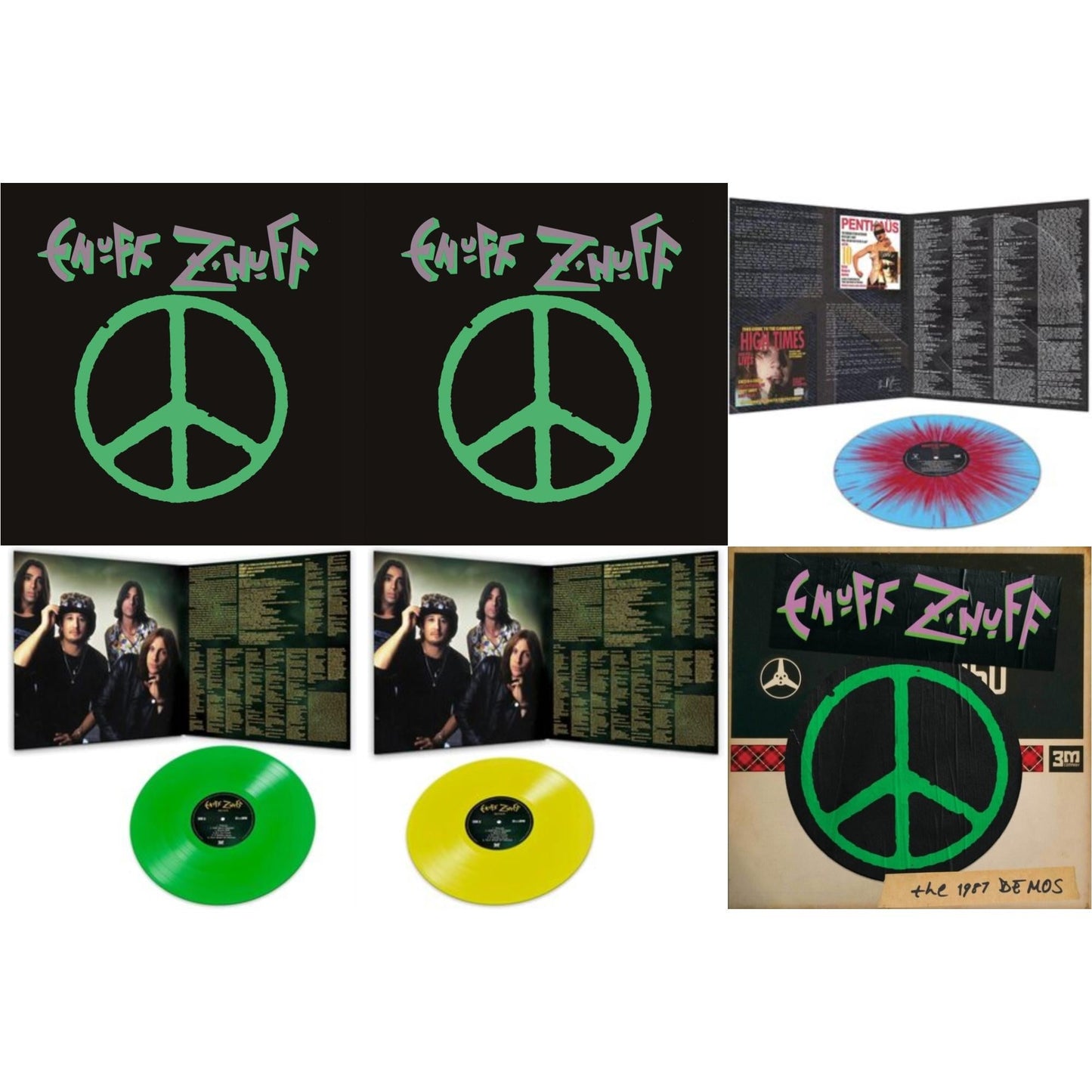 Enuff Z'nuff - Enuff Z'nuff (180G/Purple LP Vinyl/Limited Edition) & Enuff Z'nuff (180G/Green LP Vinyl/Limited Edition) & 1985 (Blue & Red Starburst LP Vinyl) & Seven (Green LP Vinyl/Reissue) & Seven (Yellow LP Vinyl/Reissue) & 1987 Demos (Green LP