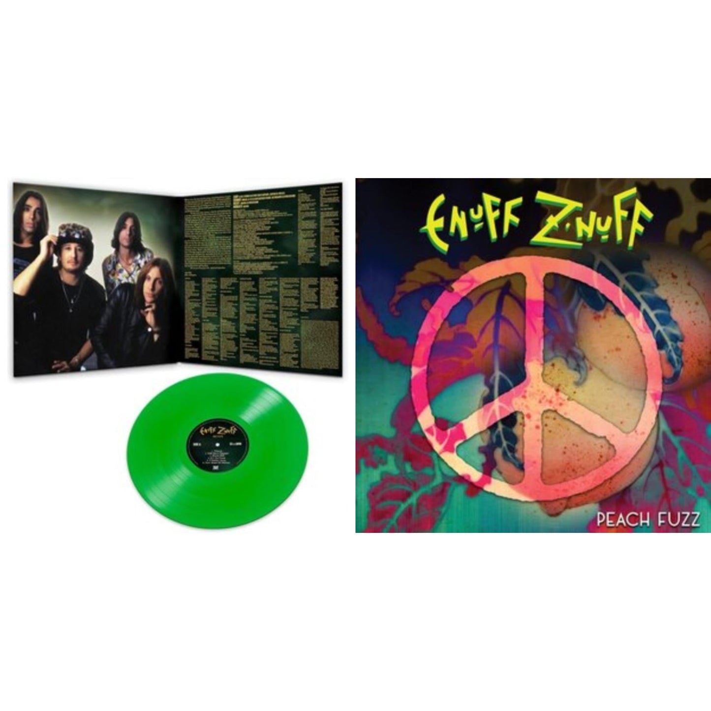 Enuff Z'nuff - Peach Fuzz (Peach LP Vinyl) & Seven (Green LP Vinyl/Reissue)