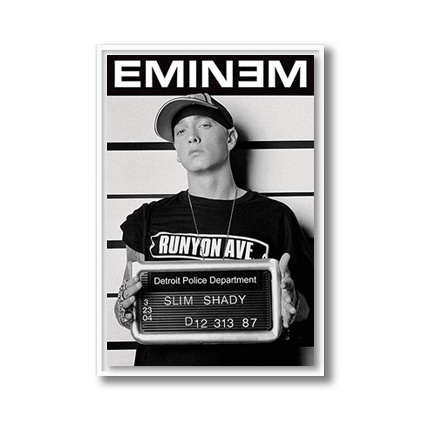 Eminem Slim Shady Mug Shot Framed Poster