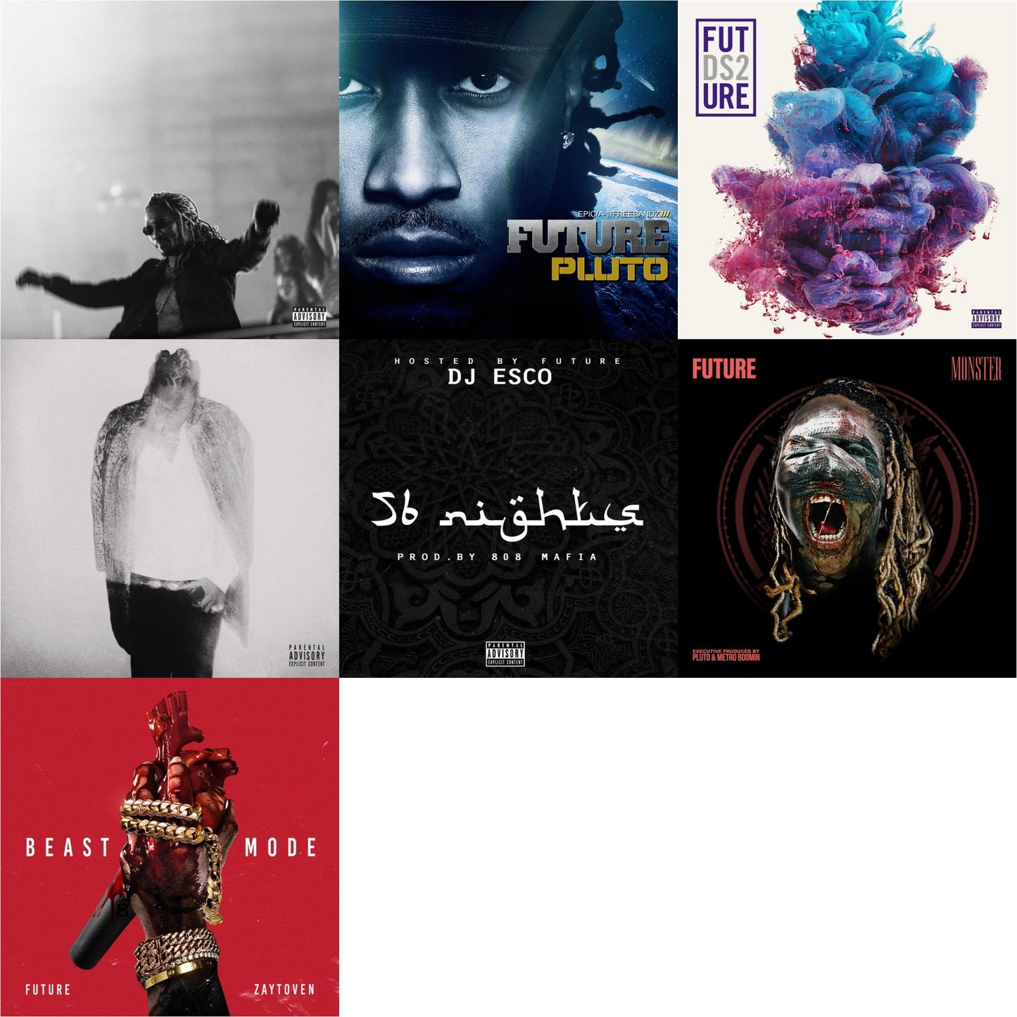 Future - High Off Life (Pa) (2LP/140G) & Pluto (X) (2LP) & Ds2 (X) (2LP) & Hndrxx (X) (2LP) & 56 Nights & Monster (X) & Beast Mode (X)