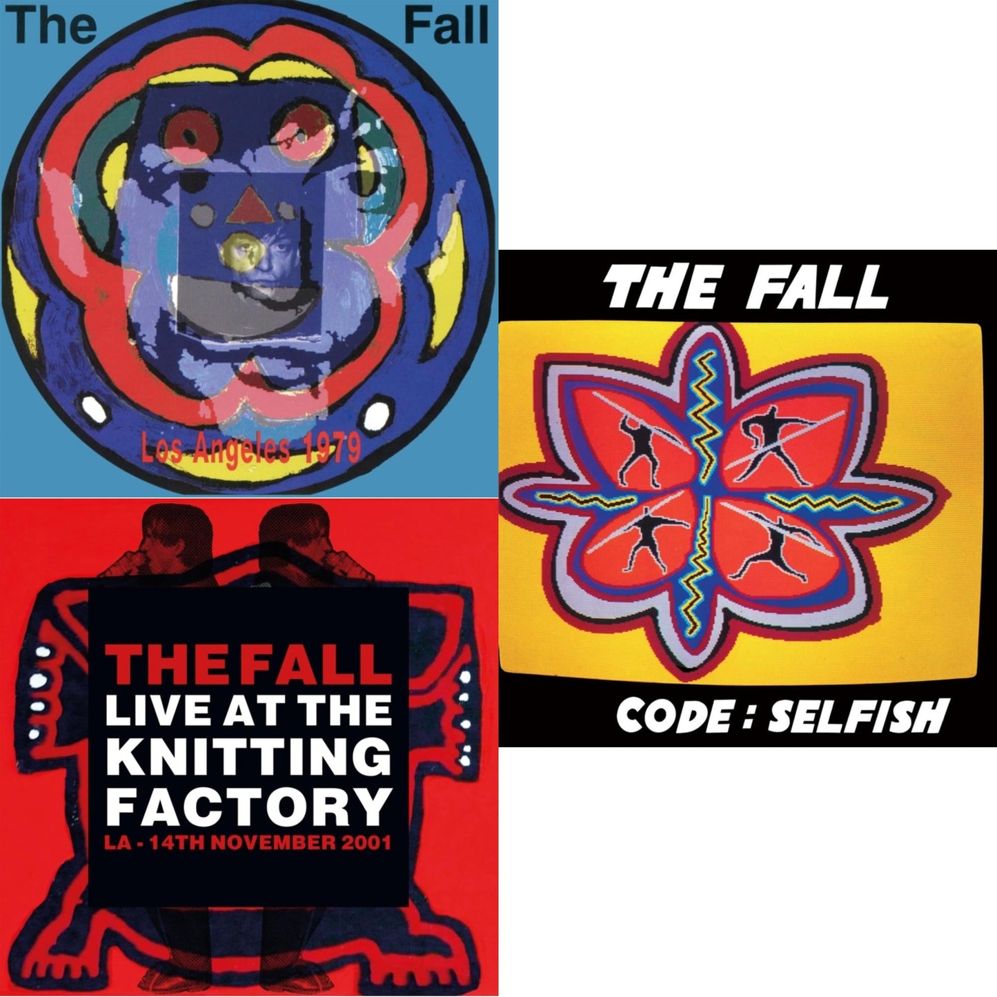 Fall - Live From The Vaults - Los Angeles 1979 & Live Art The Knitting Factory - La - 14 November 2001 & Code: Selfish - LP Vinyl Bundle