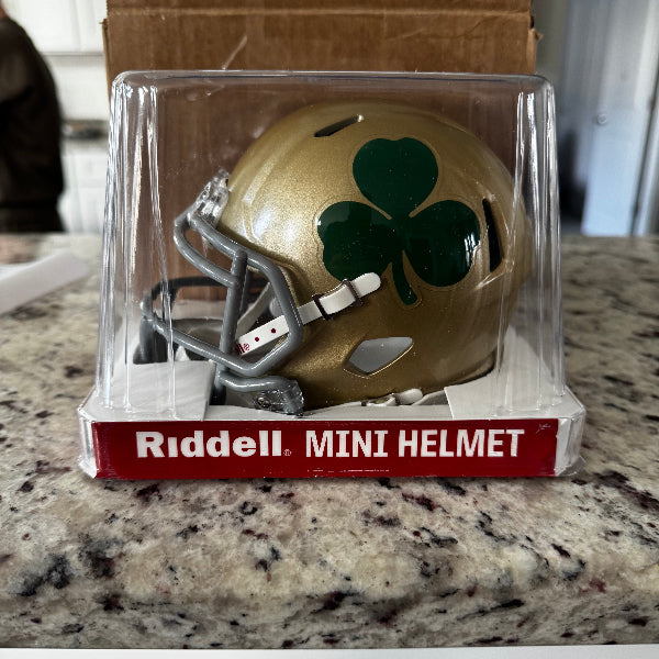 Notre Dame Fighting Irish NCAA Mini Speed Football Helmet Shamrock
