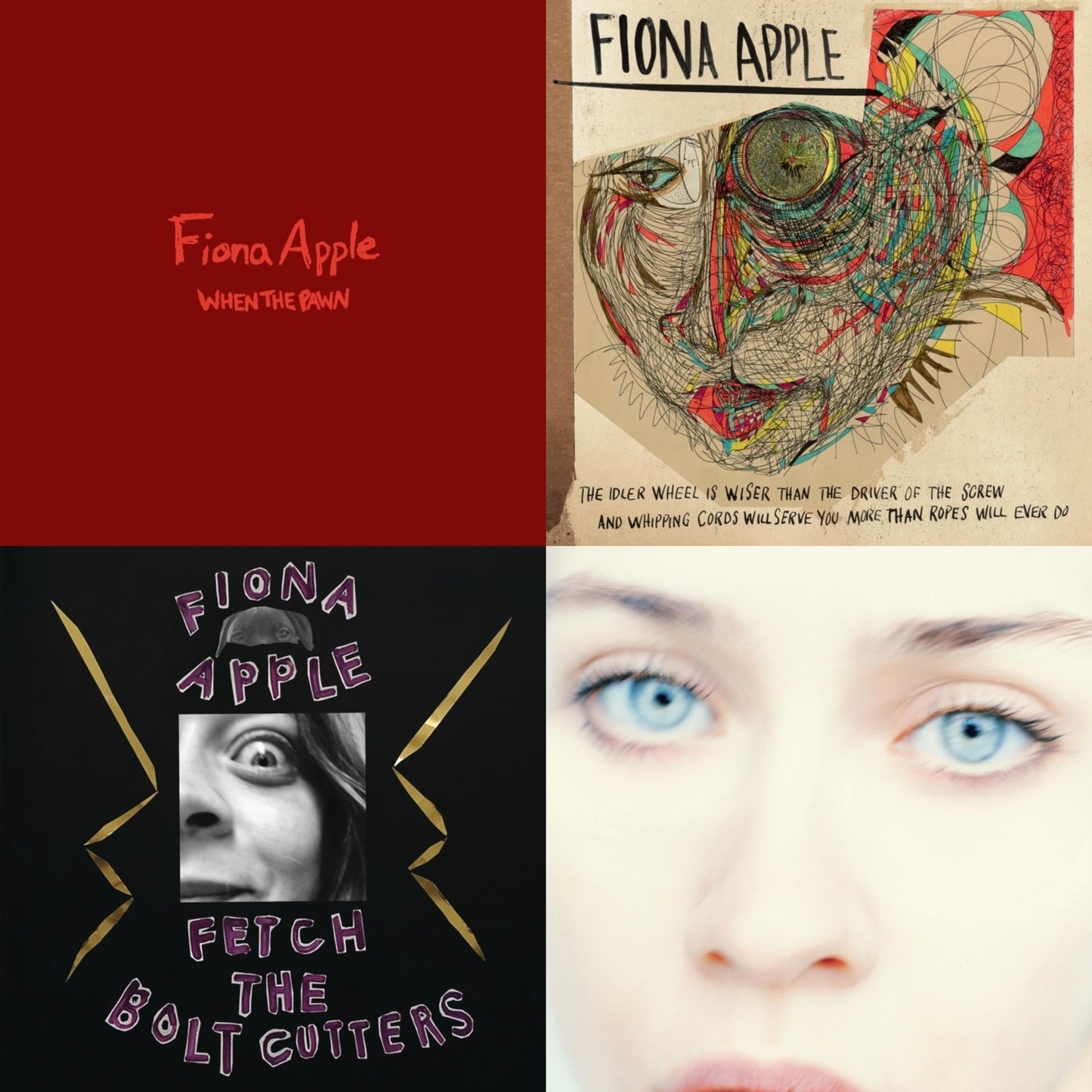 Fiona Apple - When The Pawn… (180G) & Idler Wheel Is Wiser Than The Driver Of The Screw & Whipping Cords Will Serve You More (180G) & Fetch The Bolt Cutters (180G/2LP/Dl Insert) & Tidal (2LP/180G/45 RPM)