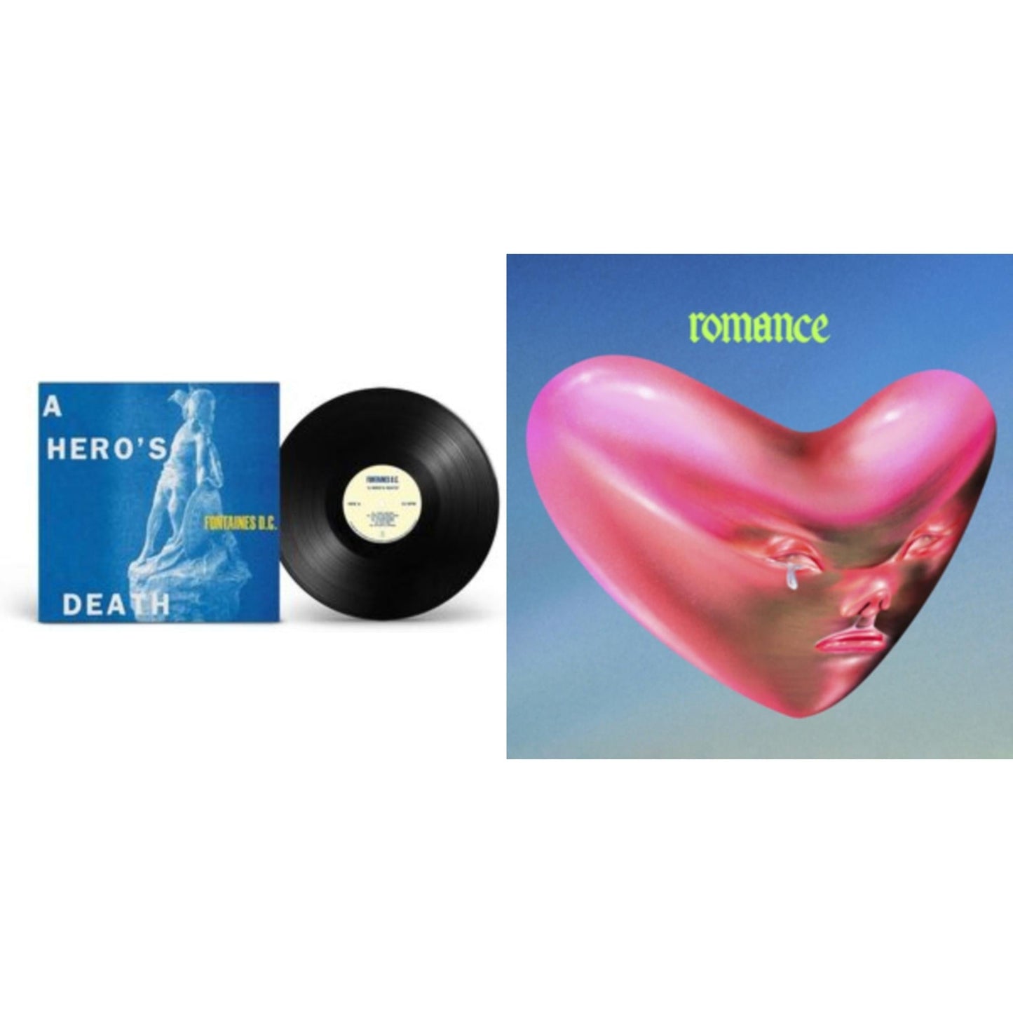Fontaines D.C. - Romance & Hero's Death (Printed Inner Sleeve) - LP Vinyl Bundle
