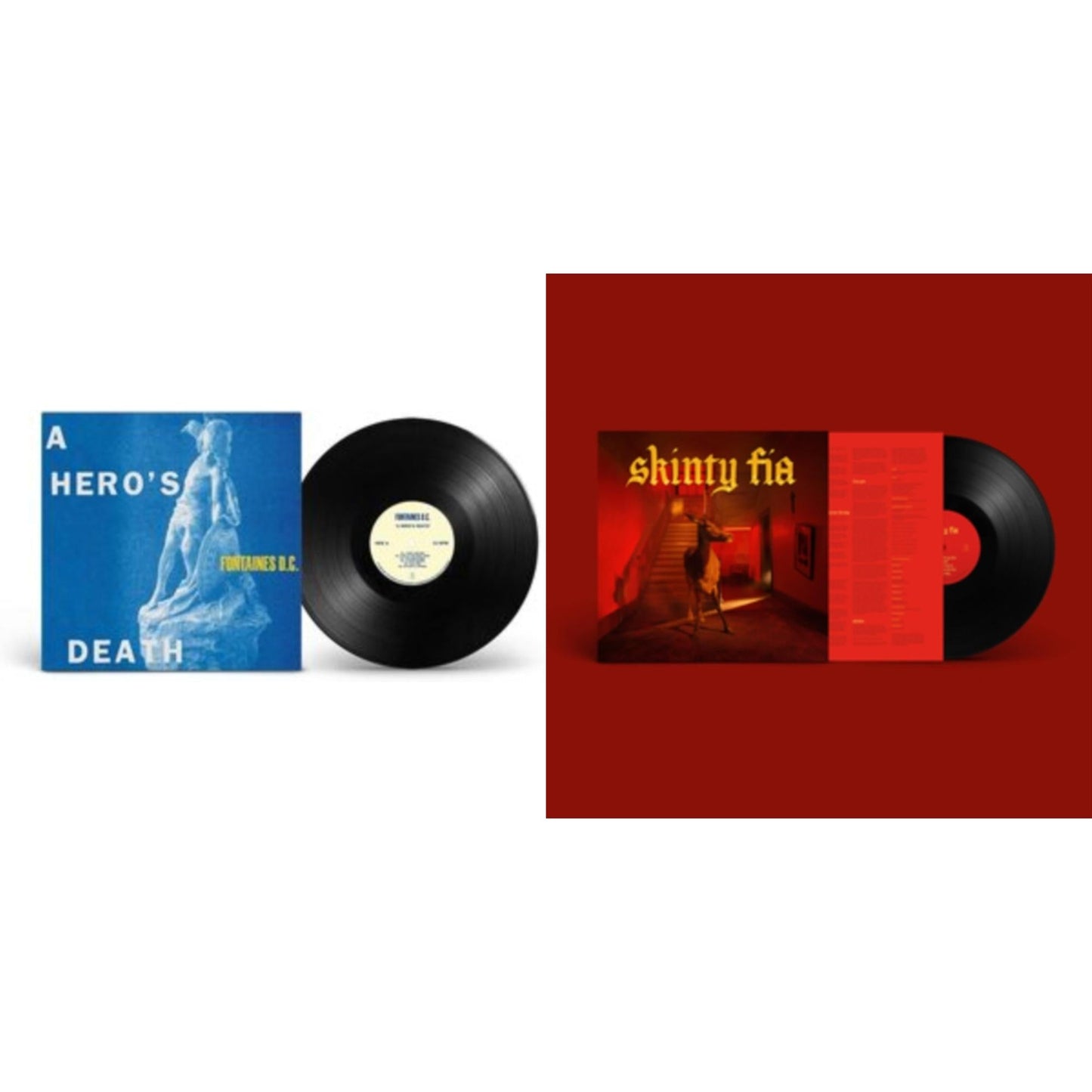 Fontaines D.C. - Hero's Death (Printed Inner Sleeve) & Skinty Fia - LP Vinyl Bundle