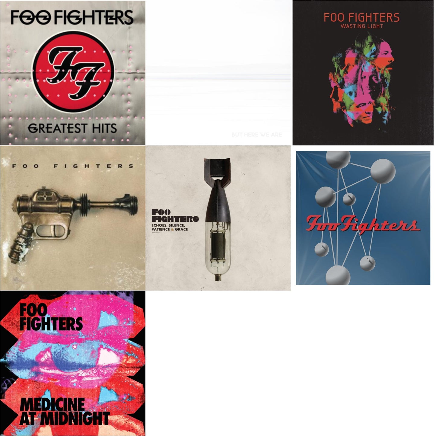 Foo Fighters - Medicine At Midnight (140G) & But Here We Are & Echoes Silence Patience & Grace & Greatest Hits (2LP/Dl Card/Gatefold) & Wasting Light (2LP/Dl Card/Gatefold) & Foo Fighters (Dl Card) & Colour & The Shape (2LP/Dl Card)