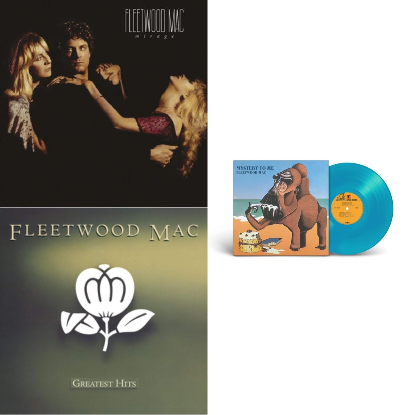 Fleetwood Mac - Mirage & Greatest Hits & Mystery To Me (Ocean-Blue LP Vinyl) (Rocktober)