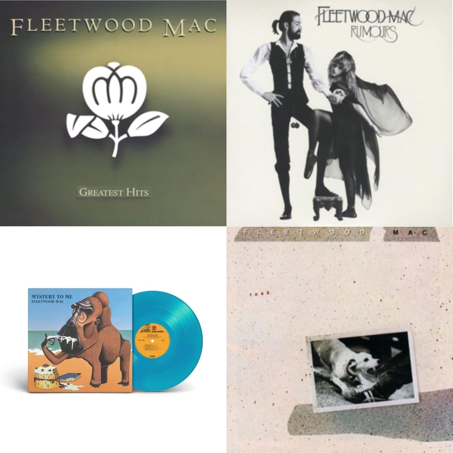 Fleetwood Mac - Greatest Hits & Rumours (2LP/45RPM/Deluxe) & Mystery To Me (Ocean-Blue LP Vinyl) (Rocktober) & Tusk (2LP)