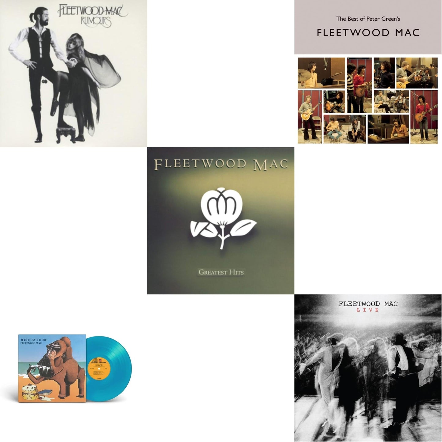 Fleetwood Mac - Greatest Hits & Rumours (2LP/45RPM/Deluxe) & Best Of Peter Green's Fleetwood Mac (2LP/140G) & Mystery To Me (Ocean-Blue LP Vinyl) (Rocktober) & Fleetwood Mac Live (Super Deluxe Edition/2LP/3CD/7Inch)