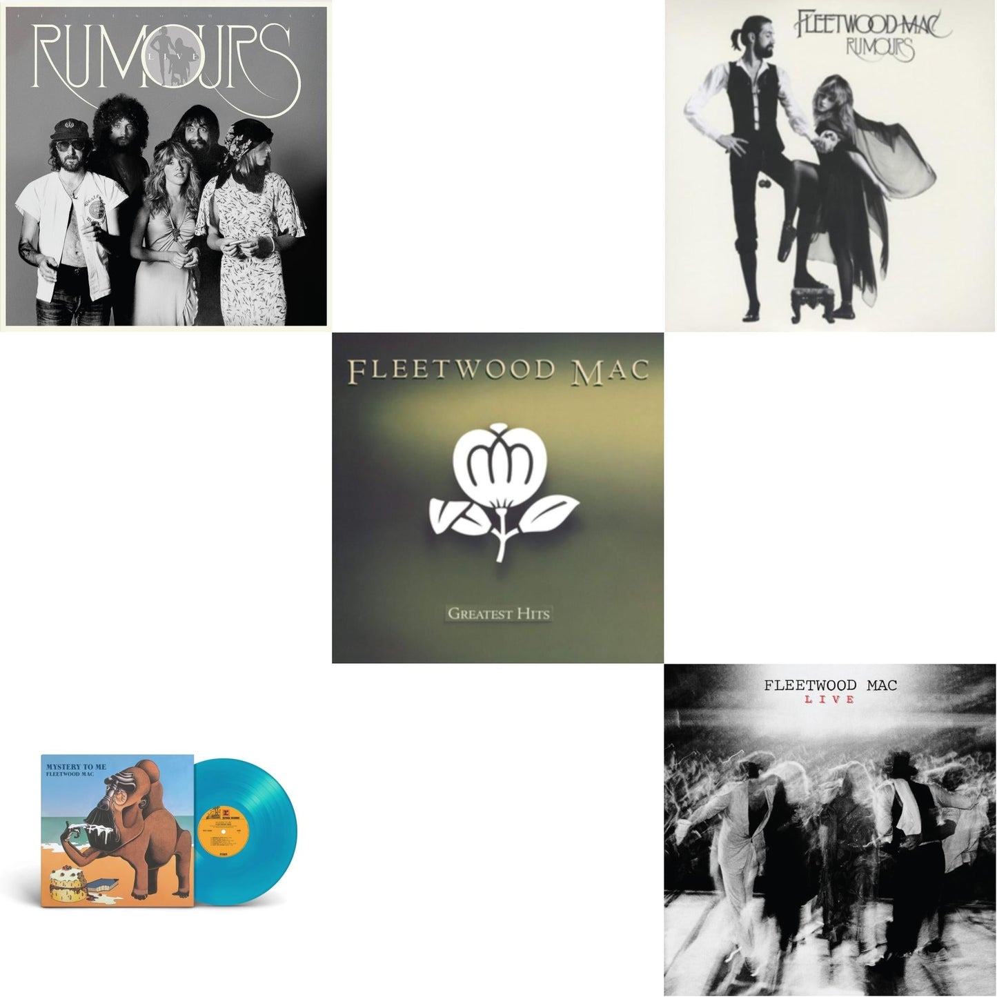 Fleetwood Mac - Greatest Hits & Rumours (2LP/45RPM/Deluxe) & Mystery To Me (Ocean-Blue LP Vinyl) (Rocktober) & Fleetwood Mac Live (Super Deluxe Edition/2LP/3CD/7Inch) & Rumours Live (2LP)