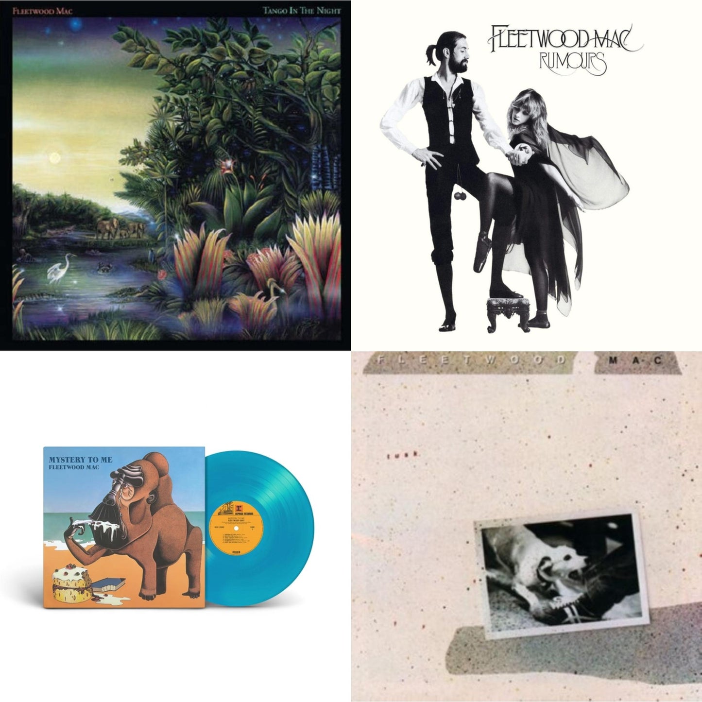 Fleetwood Mac - Tango In The Night & Rumours & Mystery To Me (Ocean-Blue LP Vinyl) (Rocktober) & Tusk (2LP)