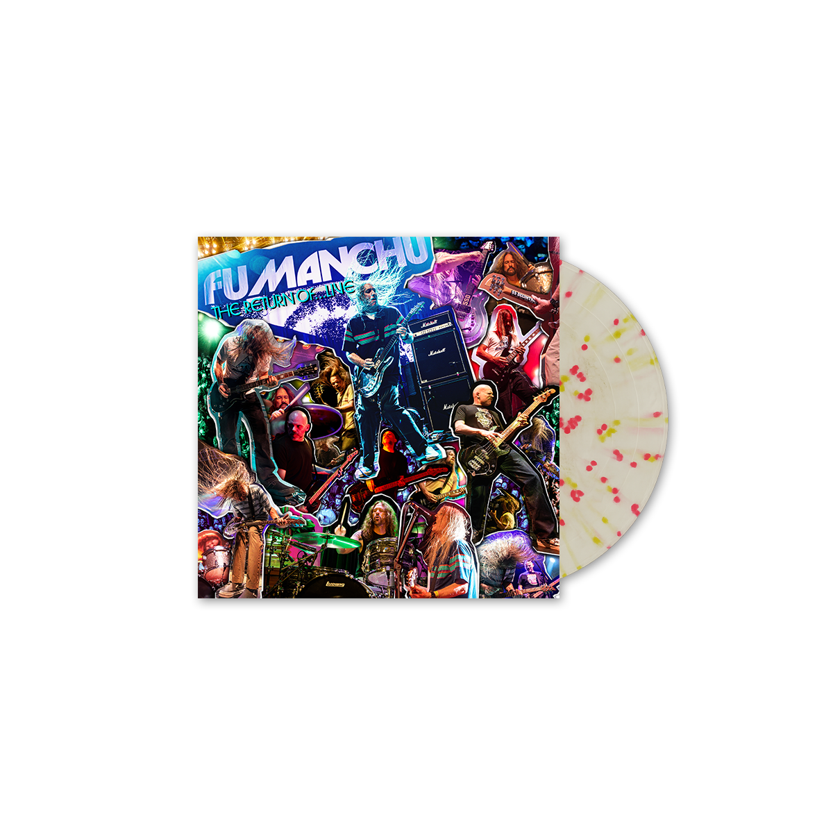 Fu Manchu ‘The Return Of...Live’ LP (Limited Edition — Only 250 Made, Splatter with Insomnia Effect Vinyl) Vinyl Record
