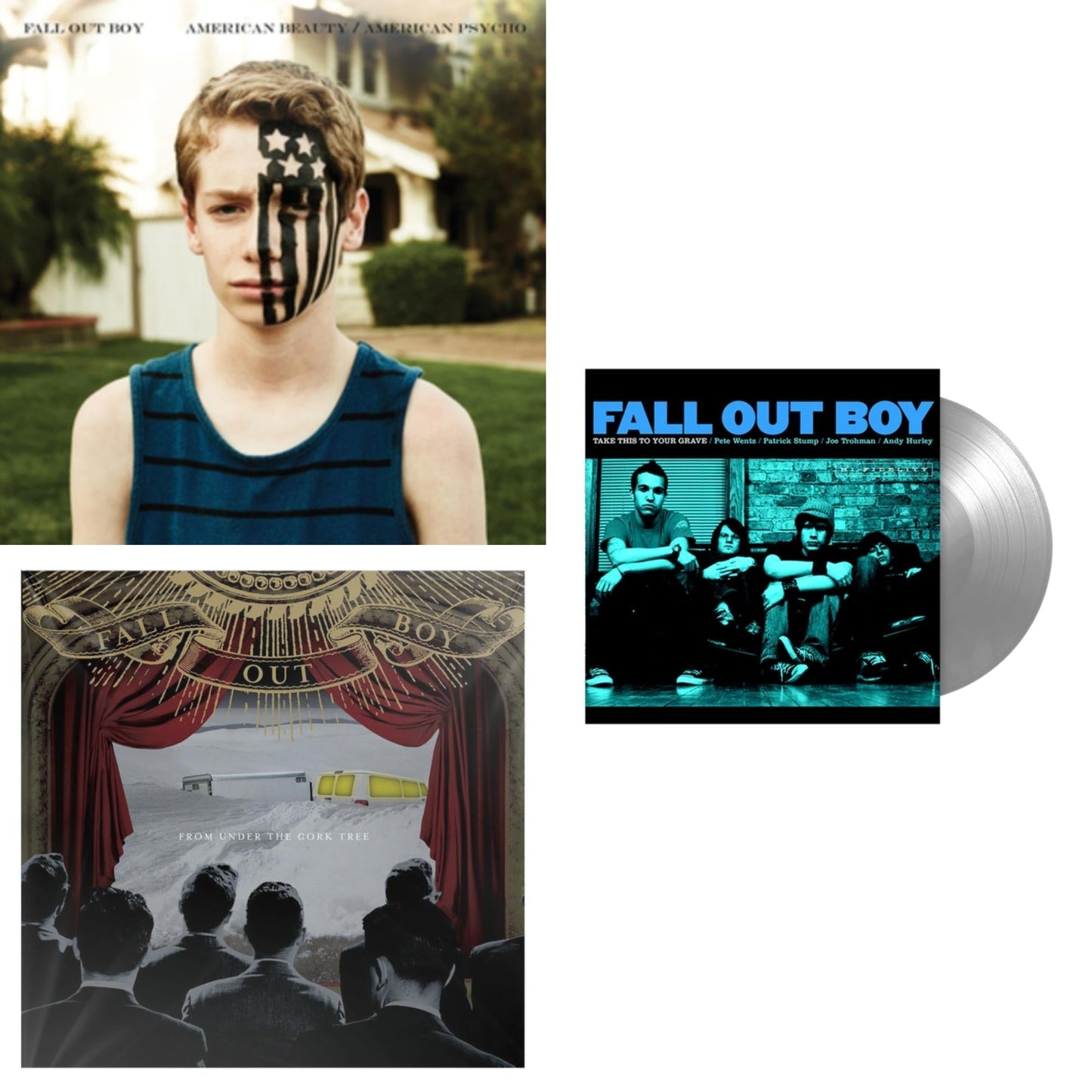 Fall Out Boy - Take This To Your Grave (Fbr 25Th Anniversary Edition/Silver LP Vinyl) & American Beauty / American Psycho & From Under The Cork Tree