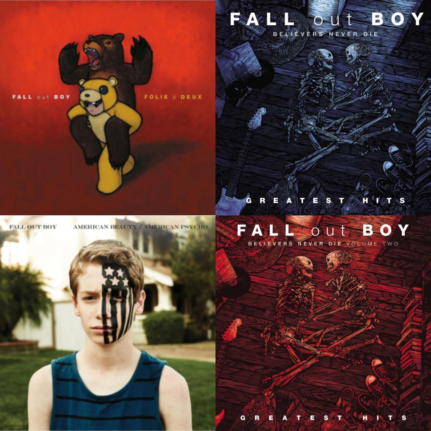 Fall Out Boy - Believers Never Die (2LP) & Believers Never Die (Vol. 2) & Folie A Deux & American Beauty / American Psycho