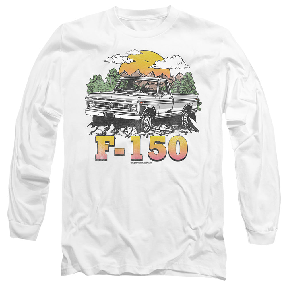 Ford Bronco F150 Mountain Ride Mens Long Sleeve Shirt White Officially Licensed