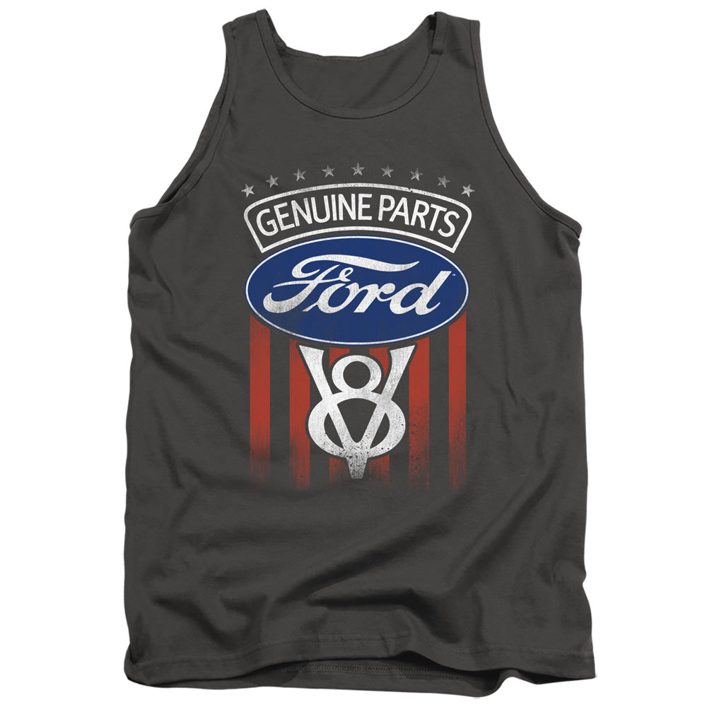 Ford Genuine Parts Flag Mens Tank Top Shirt Charcoal Officially Licensed