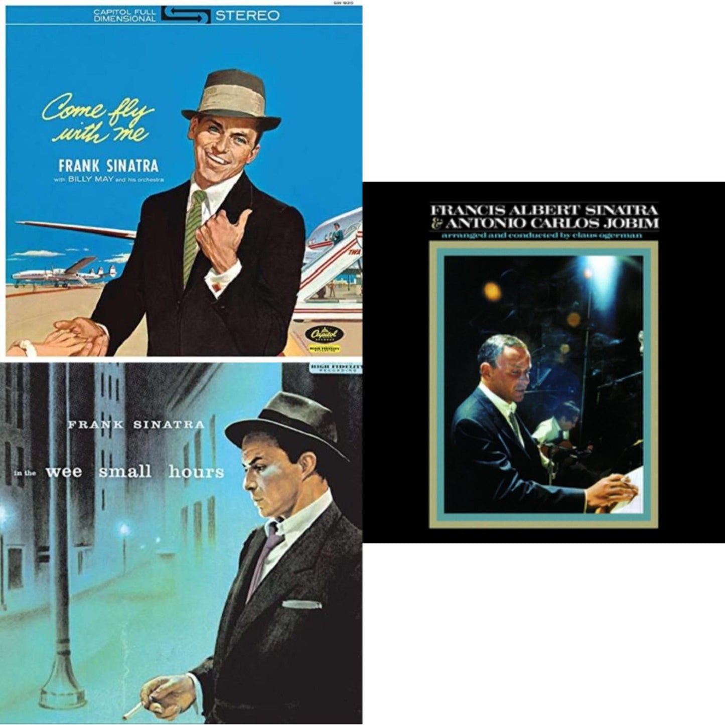 Frank Sinatra - Come Fly With Me & In The Wee Small Hours & Francis Albert Sinatra & Antonio Carlos Jobim - LP Vinyl Bundle