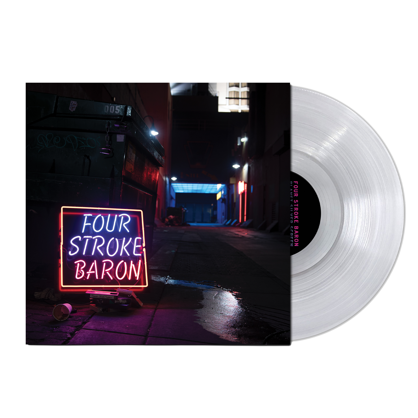 Four Stroke Baron - Planet Silver Screen on Clear Vinyl LP Vinyl Record