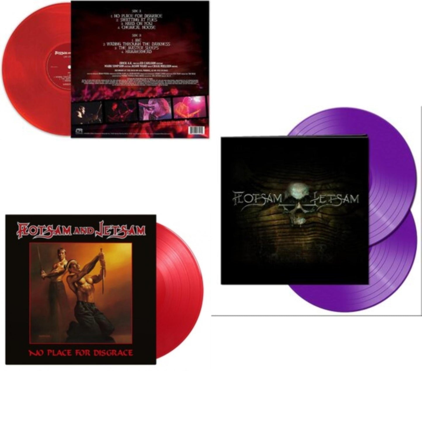 Flotsam & Jetsam - Live In Phoenix (Red LP Vinyl) & No Place For Disgrace (180G/Translucent Red LP Vinyl) & Flotsam & Jetsam (Purple LP Vinyl)