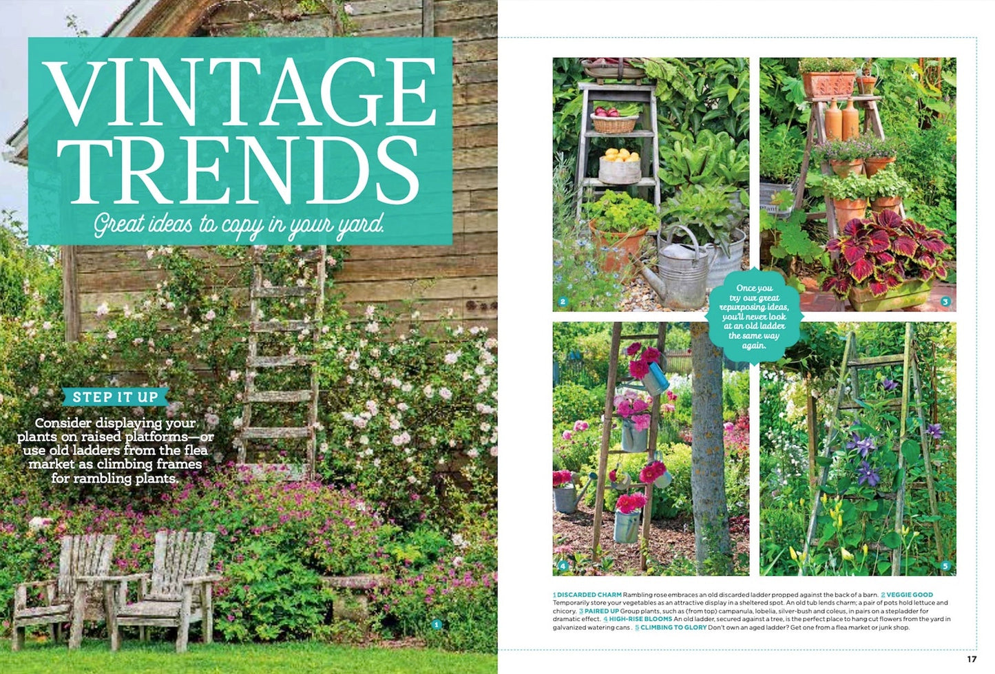 Flea Market Garden Style - 287 Quick & Easy Ideas: Junk to Treasure Salvage Secrets, How To Get The Look with Bargain Finds, DIY Projects: Containers, Borders, She Sheds & Birdhouses