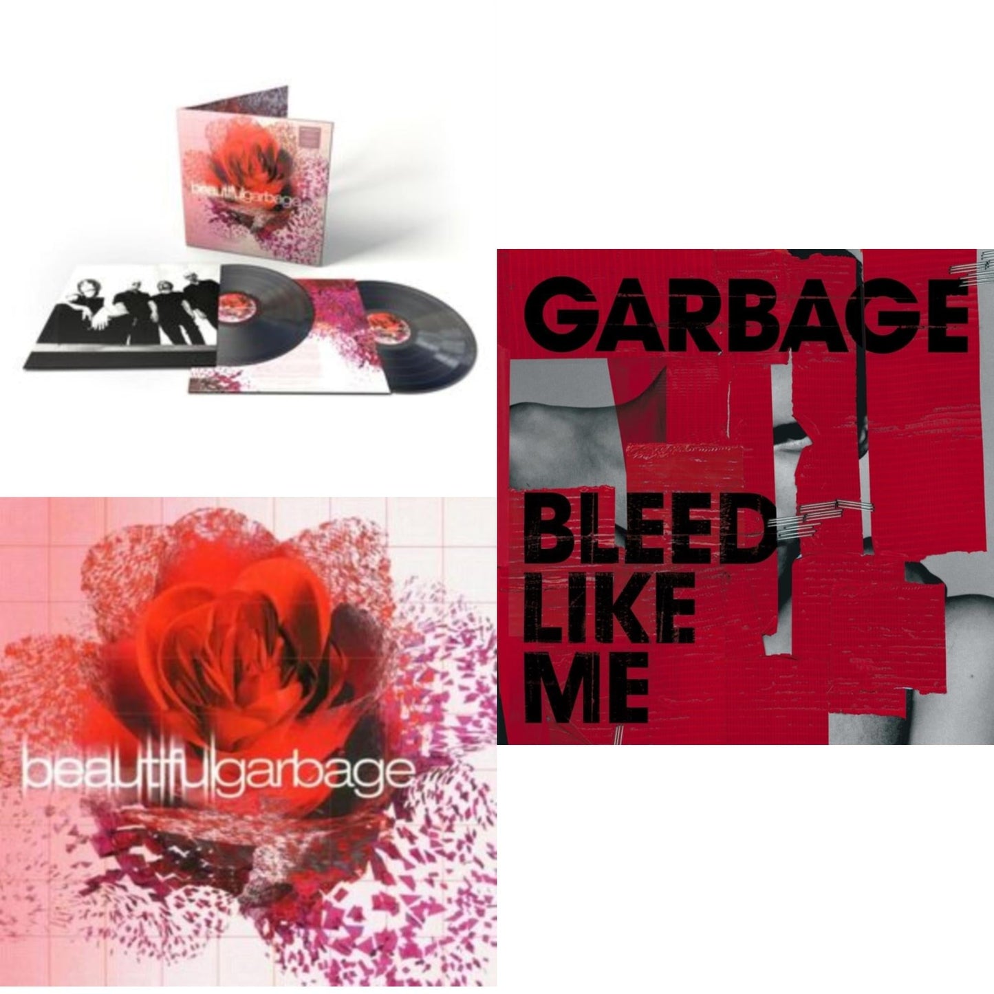 Garbage - Beautifulgarbage (2LP/180G/20Th Anniversary/Remastered/Import) & Beautifulgarbage (2LP/White Vinyl/140G/20Th Anniversary/Remastered/Limited/Import) & Bleed Like Me (Expanded Edition) (2LP)