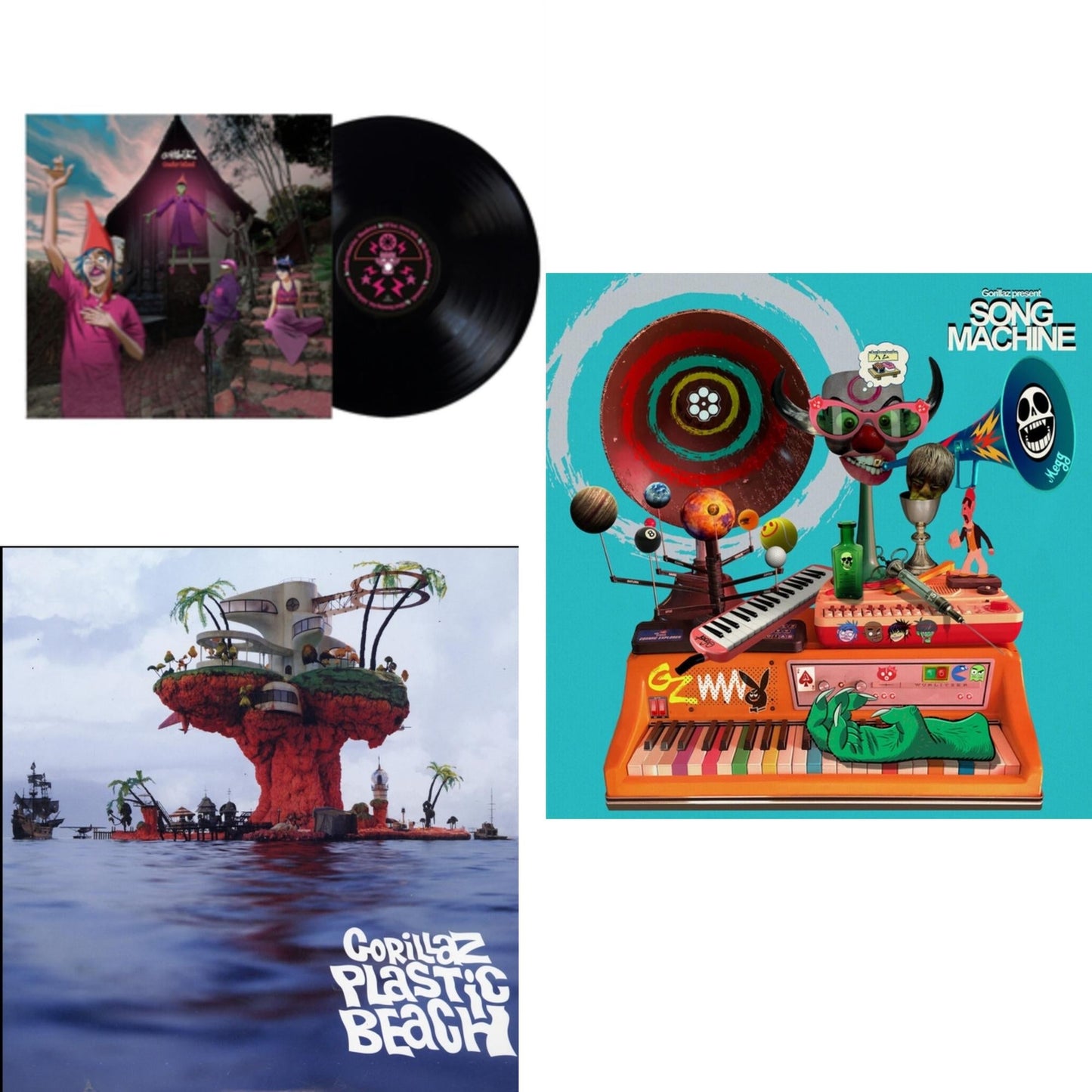 Gorillaz - Cracker Island & Plastic Beach (2LP) & Song Machine: Season One