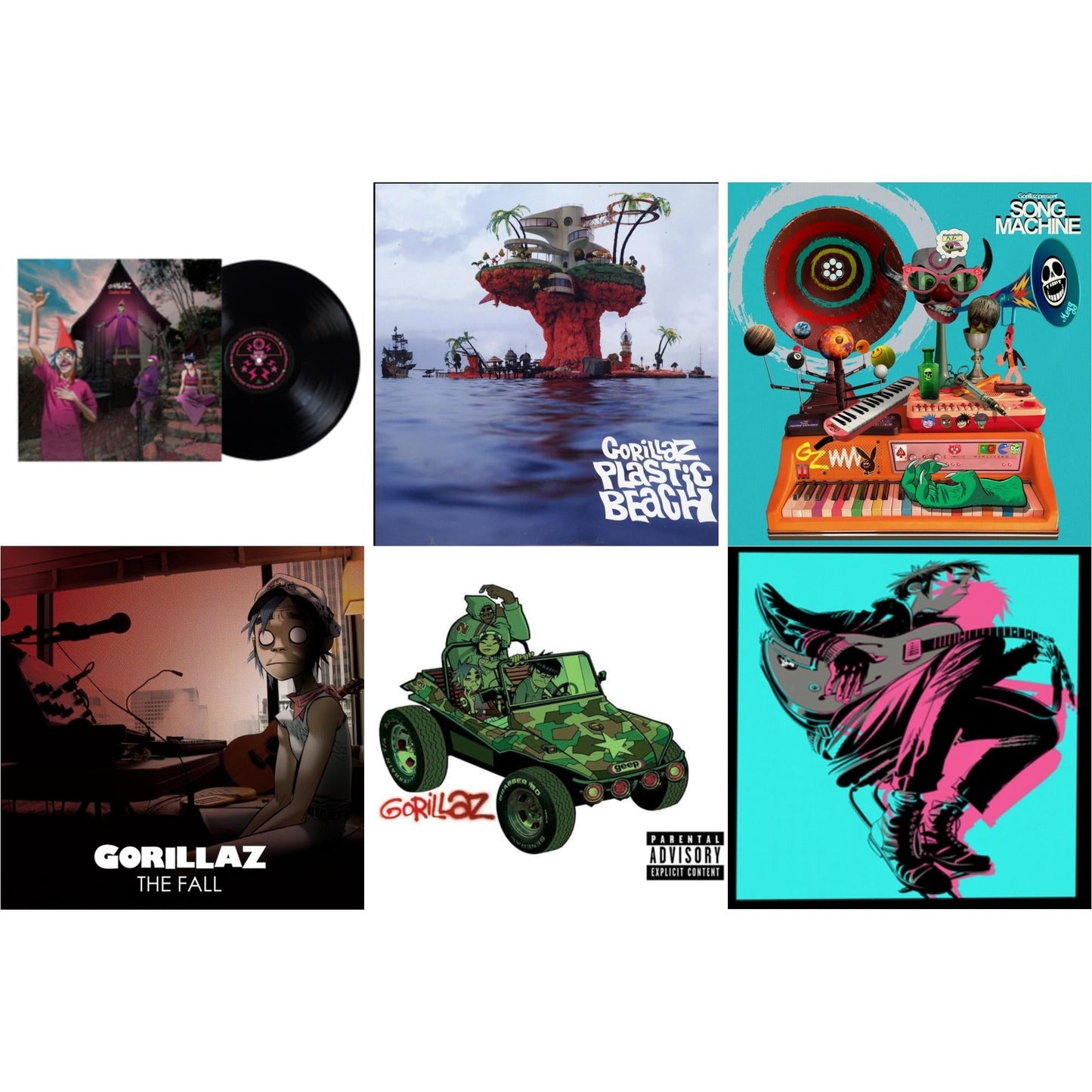 Gorillaz - Cracker Island & Plastic Beach (2LP) & Song Machine: Season One & Fall & Gorillaz & Now Now (180G/Dl Code)