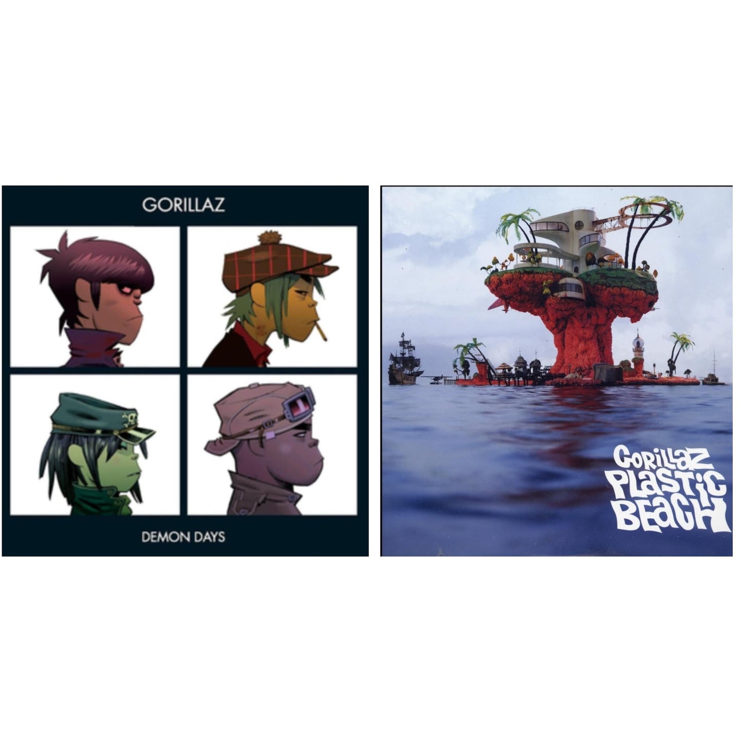 Gorillaz - Demon Days (2LP) & Plastic Beach (2LP)