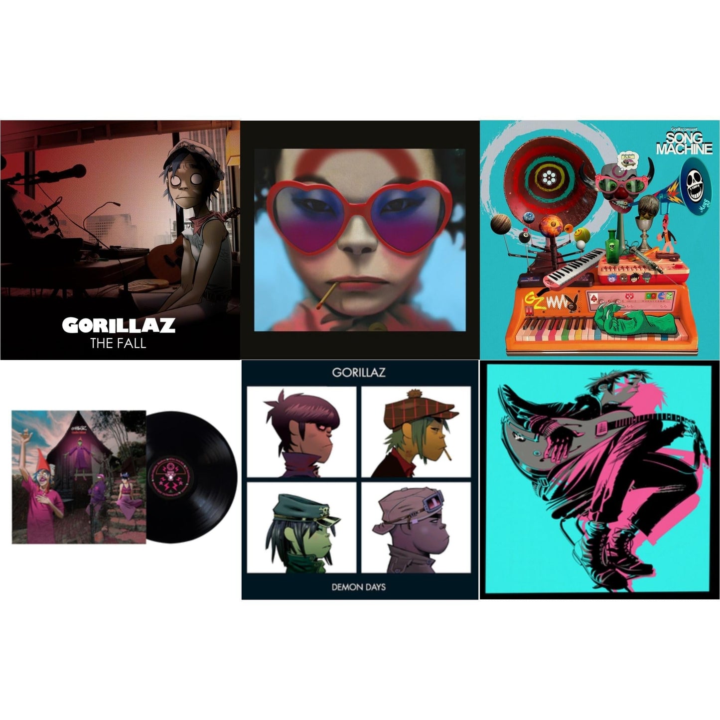 Gorillaz - Song Machine: Season One & Fall & Now Now (180G/Dl Code) & Humanz (X) (2LP/180G Vinyl) & Cracker Island & Demon Days (2LP)