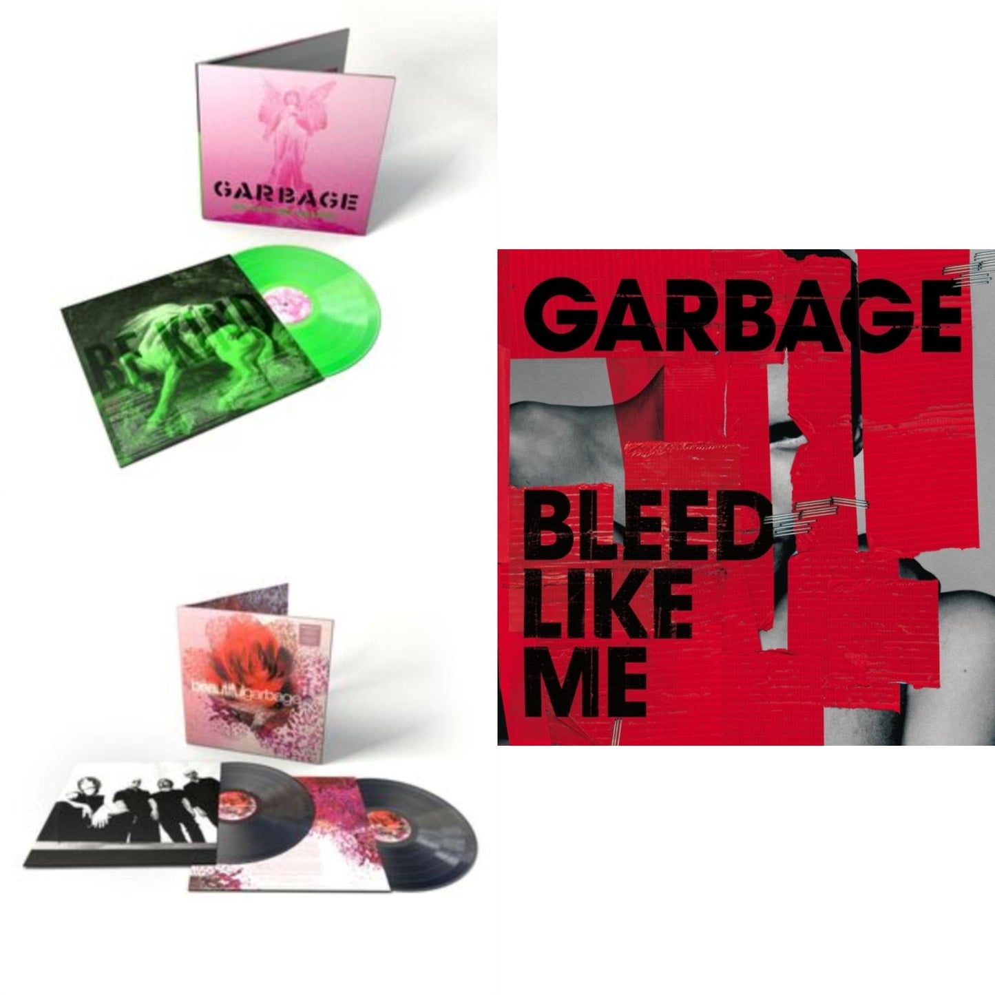 Garbage - No Gods No Masters (X) (Green LP Vinyl) & Beautifulgarbage (2LP/180G/20Th Anniversary/Remastered/Import) & Bleed Like Me