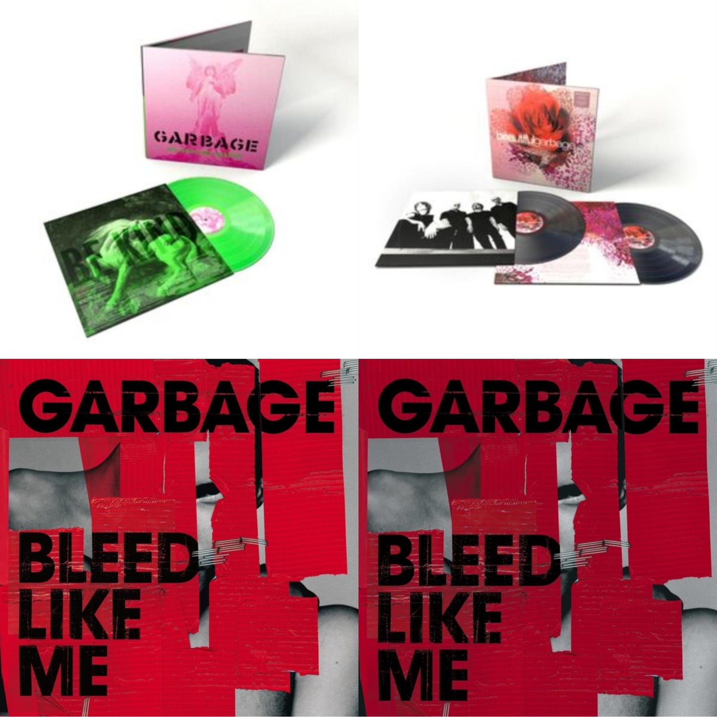 Garbage - No Gods No Masters (X) (Green LP Vinyl) & Beautifulgarbage (2LP/180G/20Th Anniversary/Remastered/Import) & Bleed Like Me & Bleed Like Me (Expanded Edition) (2LP)