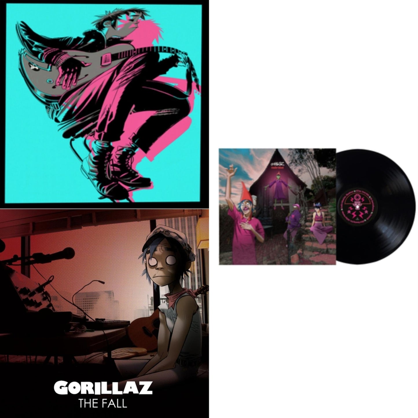 Gorillaz - Fall & Now Now (180G/Dl Code) & Cracker Island - LP Vinyl Bundle