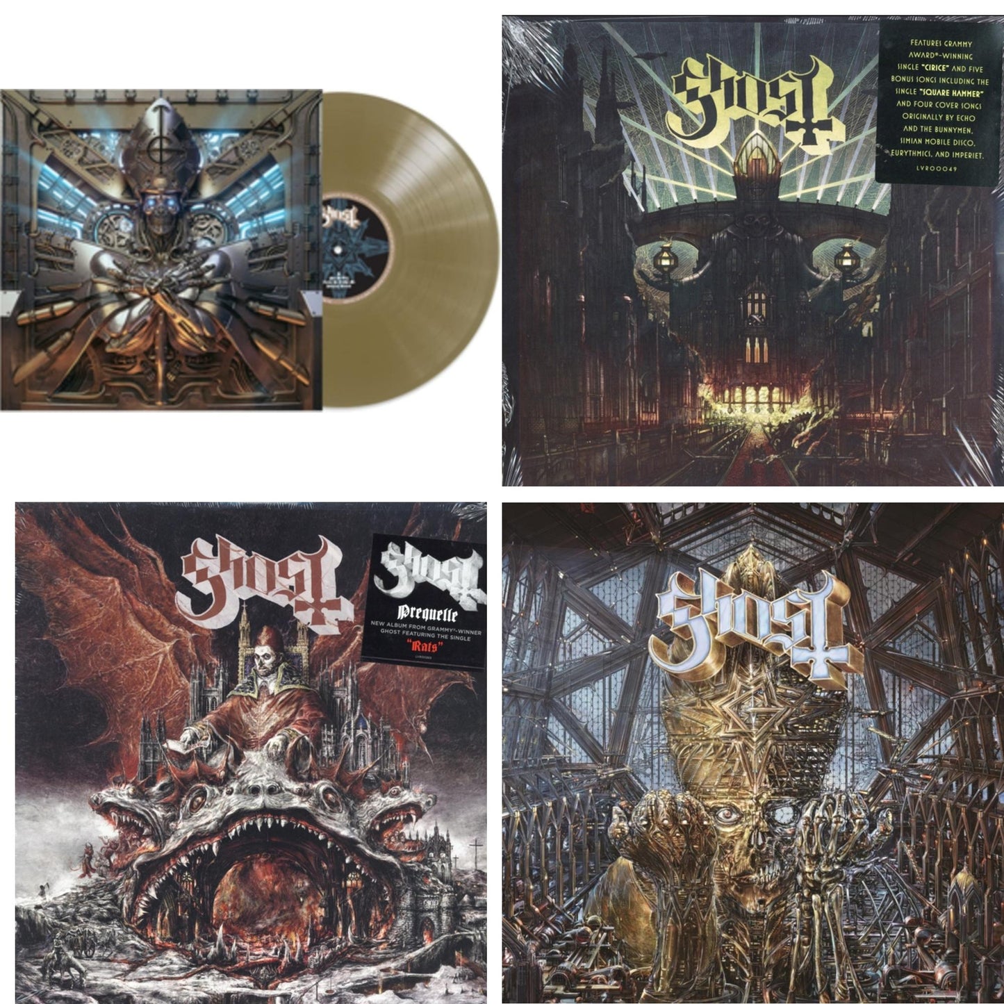 Ghost - Meliora (Deluxe Edition) & Prequelle (LP) & Impera & Phantomime (Gold LP Vinyl)