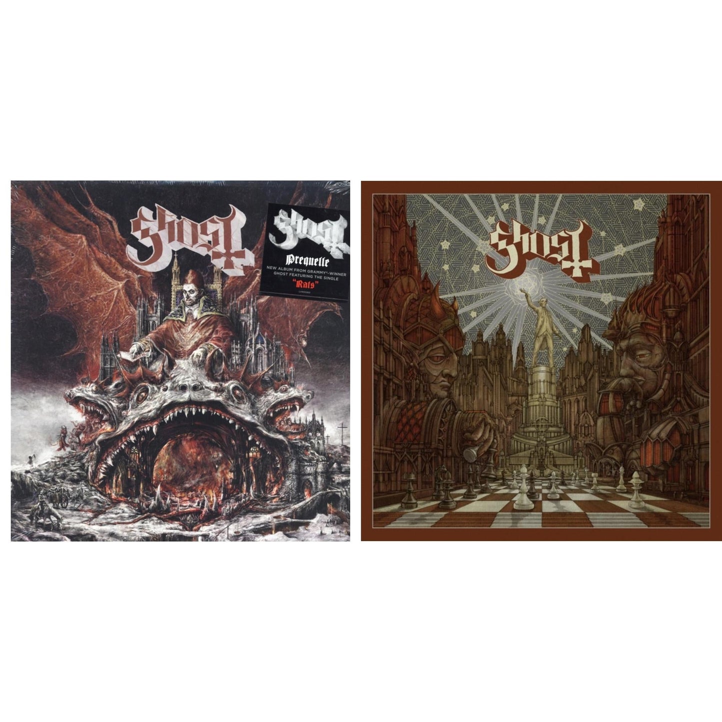 Ghost - Prequelle (LP) & Popestar (Grey Smoke LP Vinyl)
