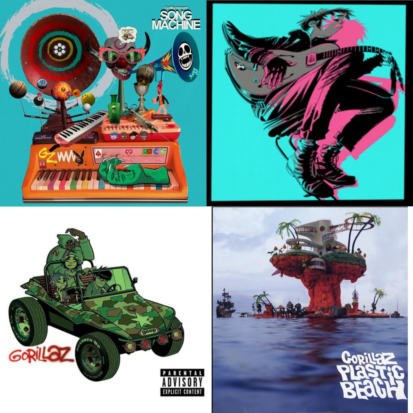 Gorillaz - Song Machine: Season One & Now Now (180G/Dl Code) & Gorillaz & Plastic Beach (2LP)