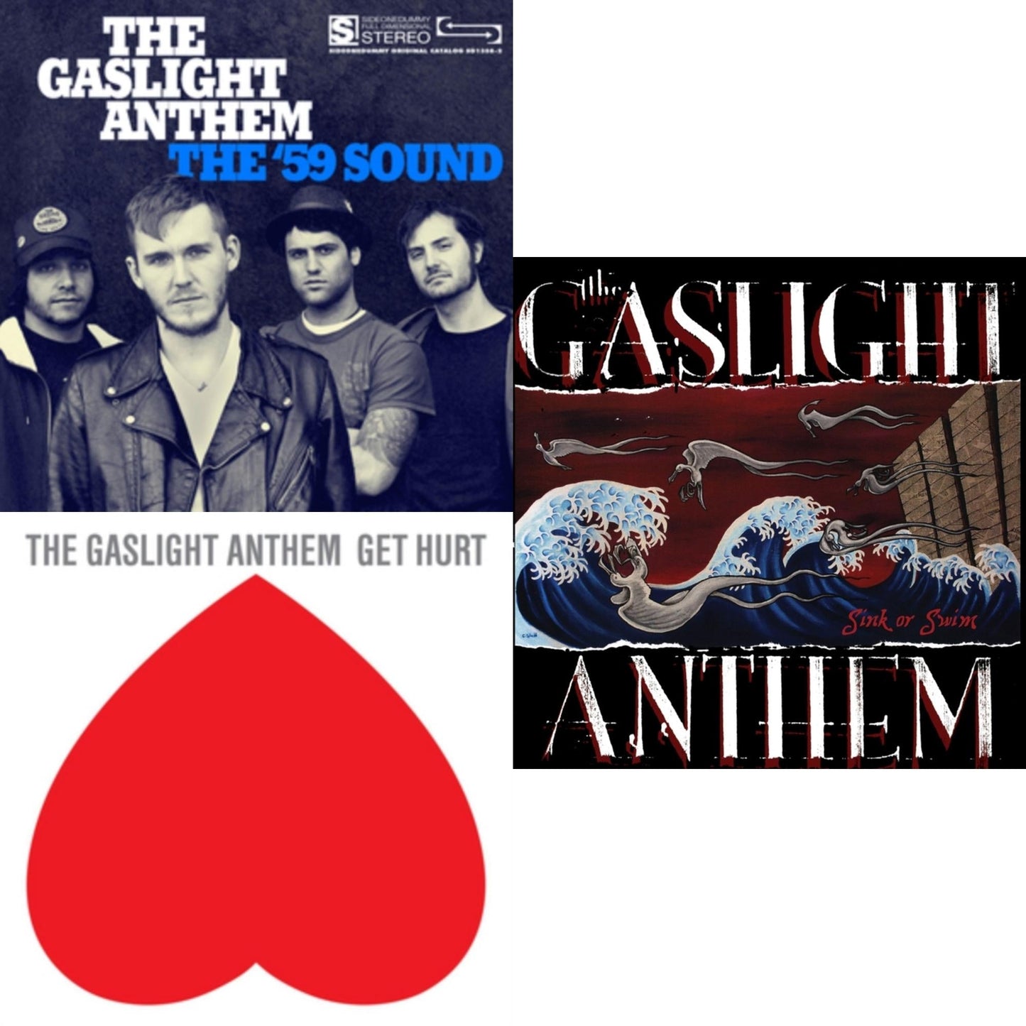 Gaslight Anthem - Sink Or Swim & Get Hurt & 59 Sound - LP Vinyl Bundle