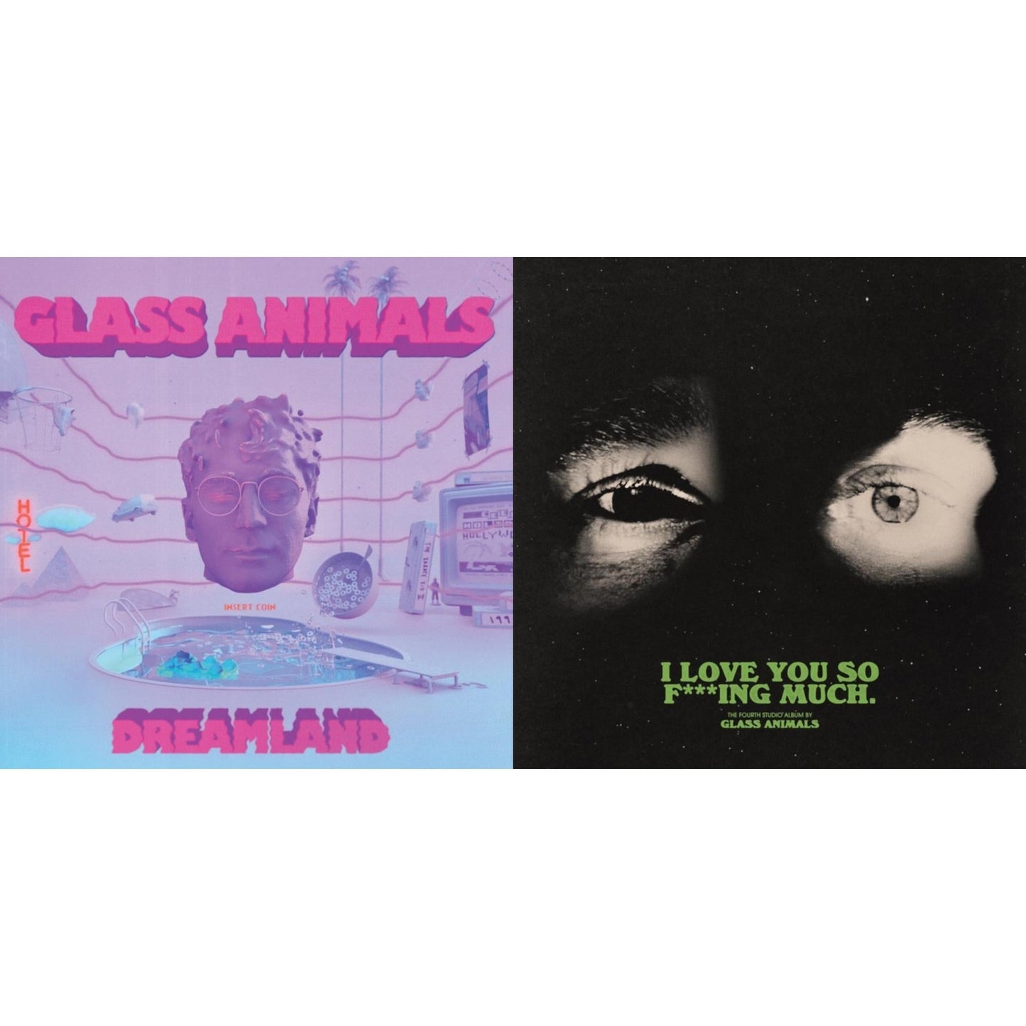 Glass Animals - Dreamland (Glow In The Dark LP Vinyl) & I Love You So F***Ing Much (X) (Black/White Splatter LP Vinyl)