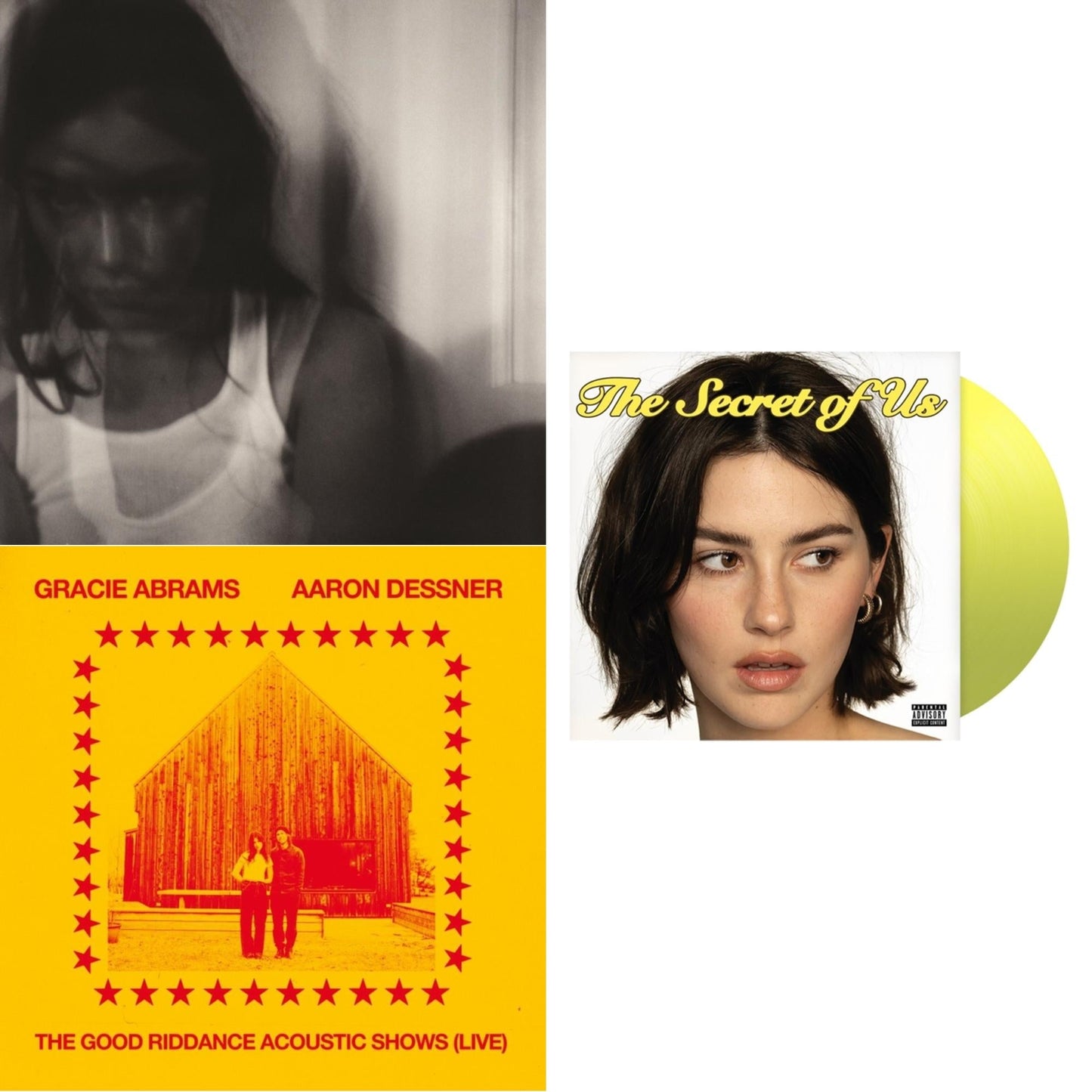 Gracie Abrams - Good Riddance (Deluxe/2LP) & Good Riddance Acoustic Shows (Live) (Magenta LP Vinyl) & Secret Of Us (X) (Yellow LP Vinyl)