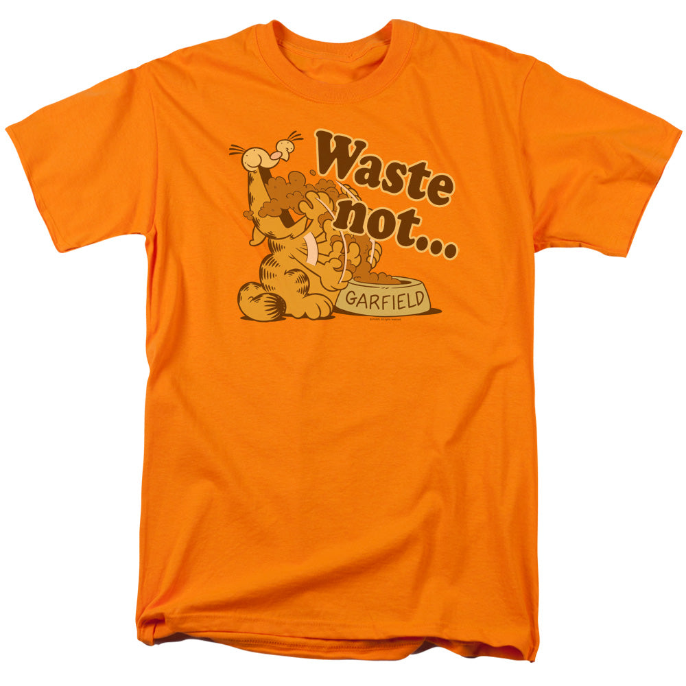 Garfield Waste Not Mens T Shirt Orange