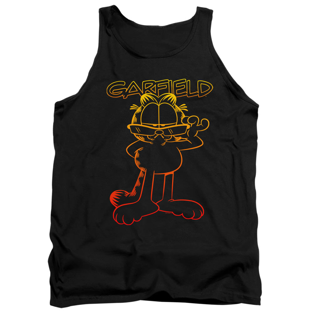 Garfield Hotshot Garfield Mens Tank Top Shirt Black Officially Licensed