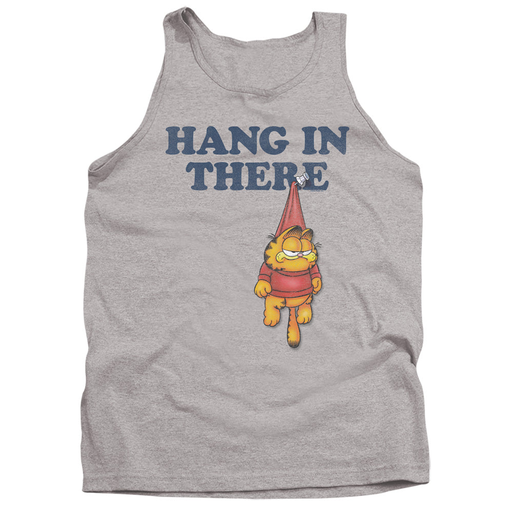 Garfield Hang In There Mens Tank Top Shirt Athletic Heather Officially Licensed