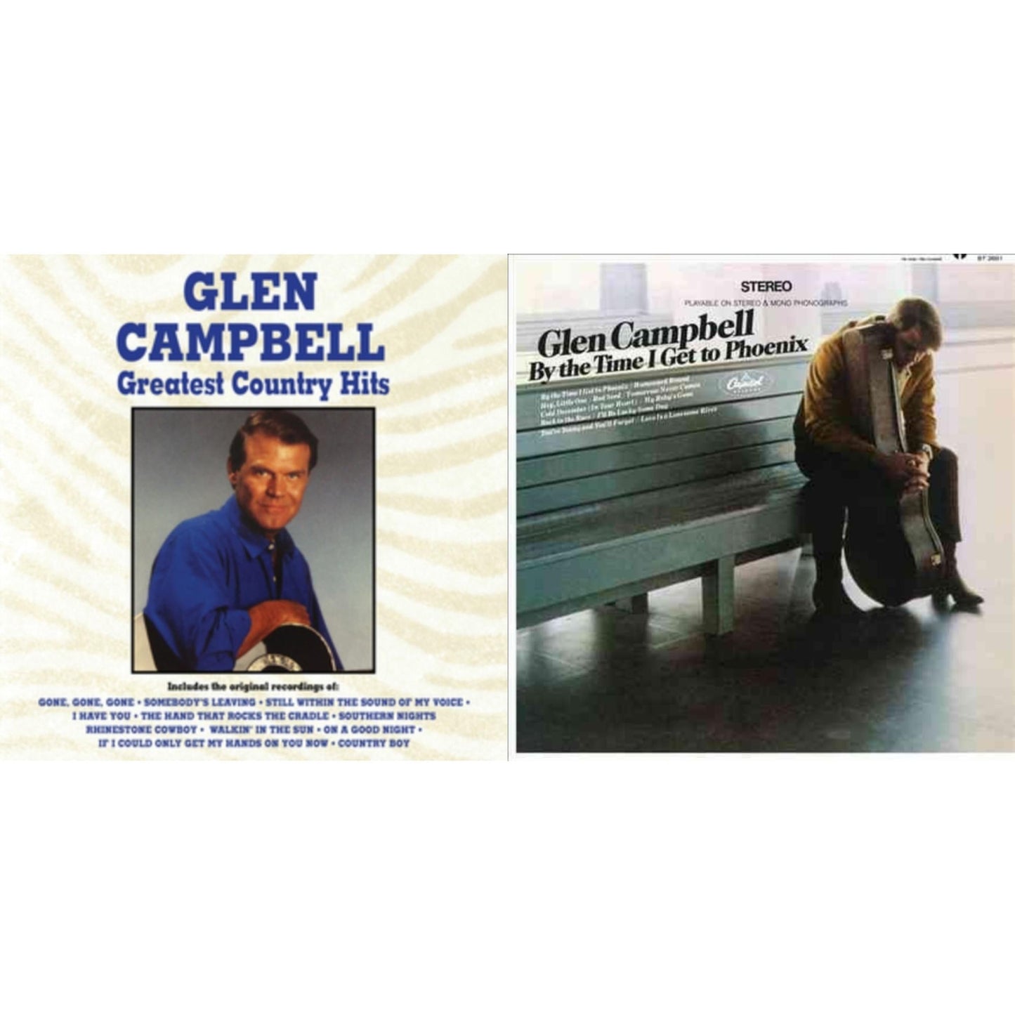 Glen Campbell - By Time I Get To Phoenix & Greatest Country Hits - LP Vinyl Bundle