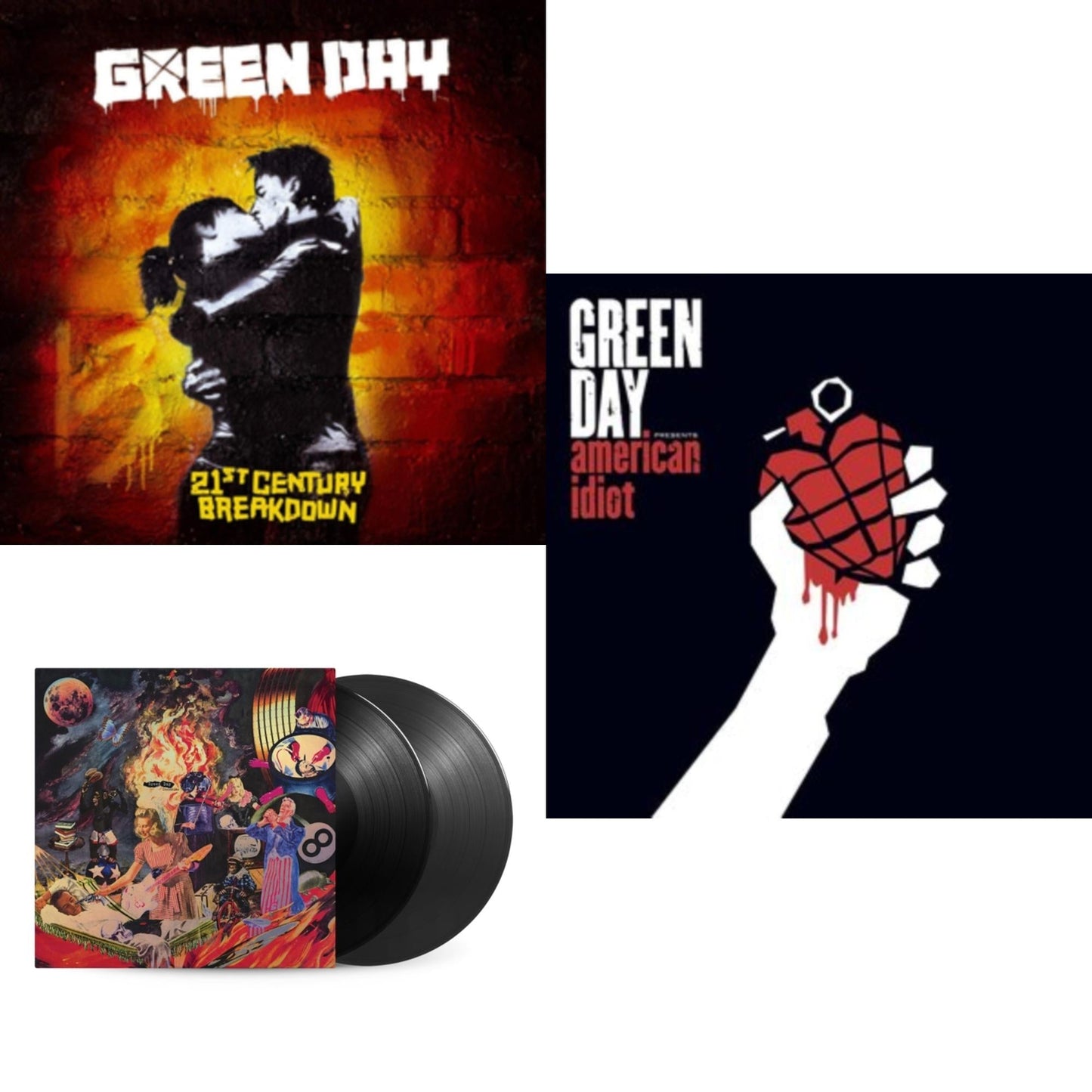 Green Day - Insomniac (25Th Anniversary/2LP) & 21St Century Breakdown & American Idiot (W/Poster)